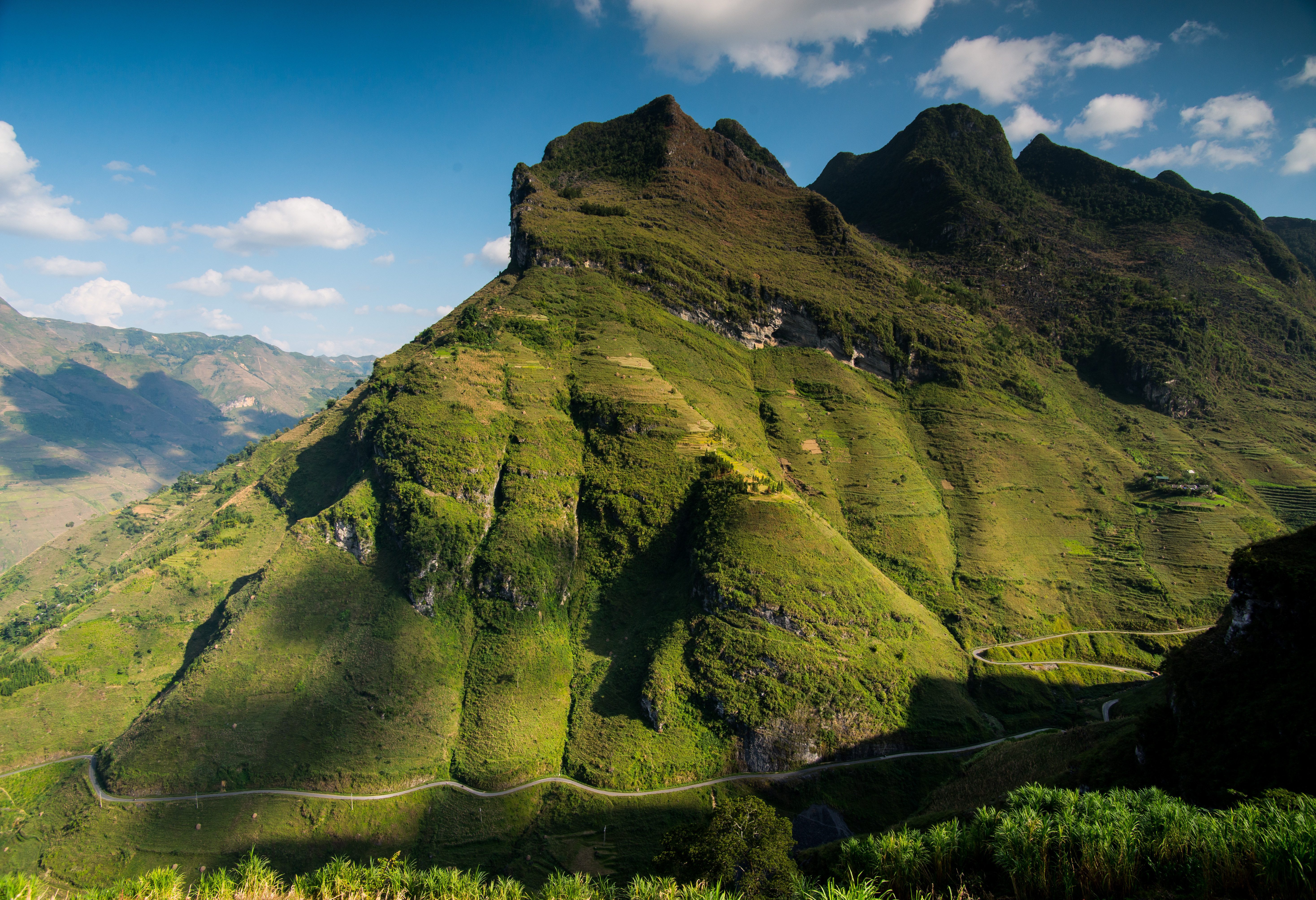 Berglandschap van de regio Ha Giang in Vietnam