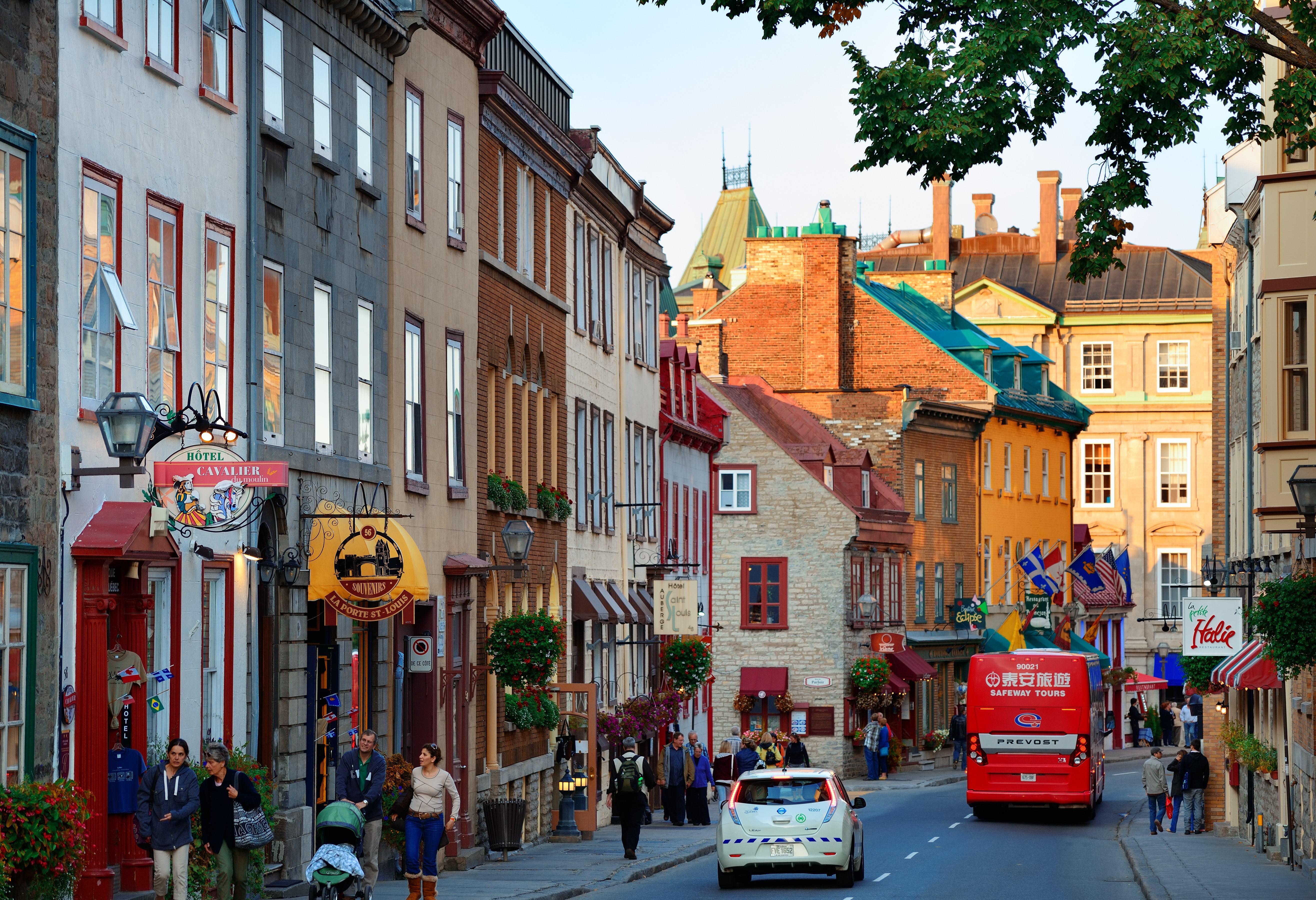 Québec stad aan de Saint Lawrence Rivier Canada