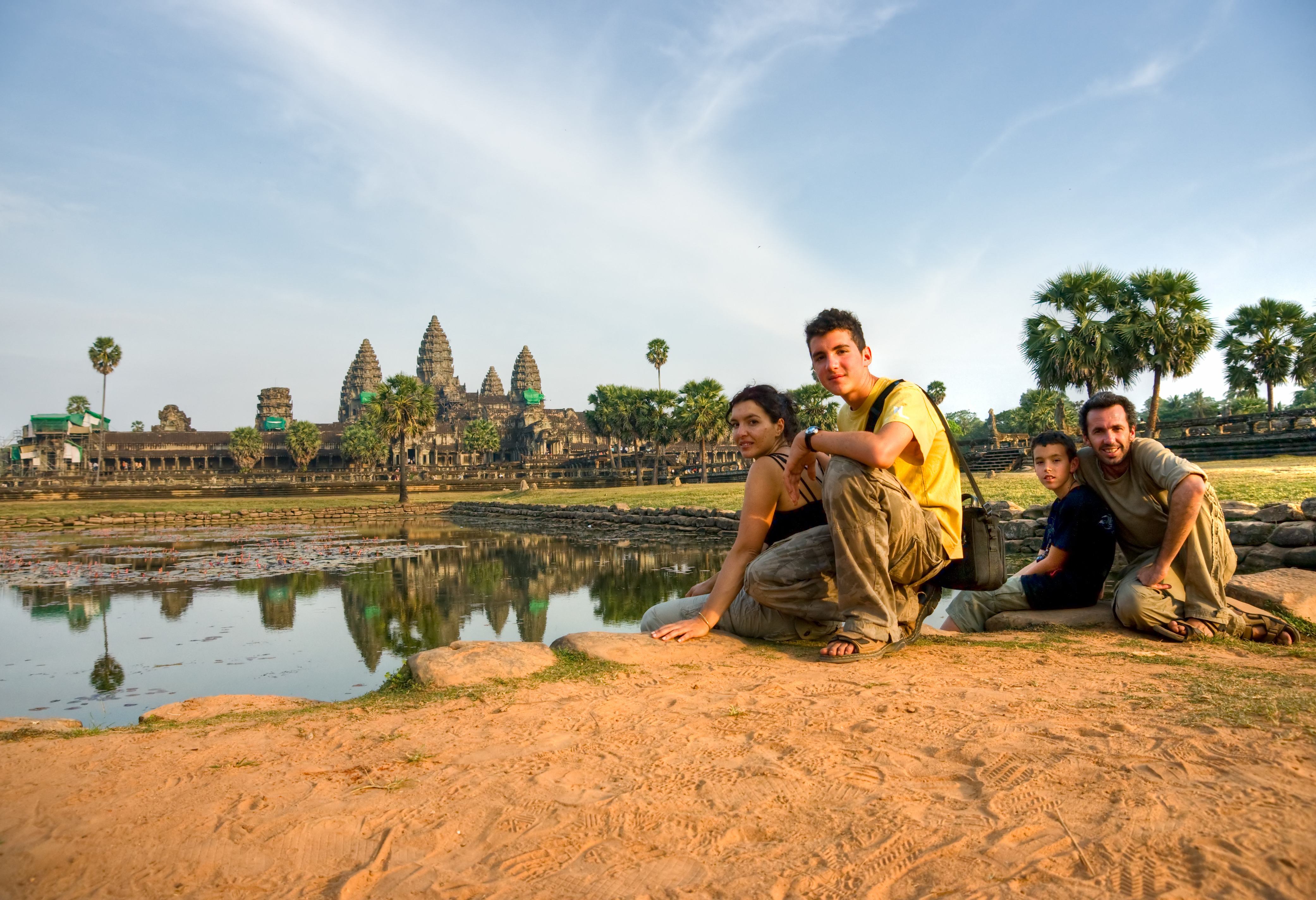 Angkor Wat in het Angkor tempelcomplex in Cambodja