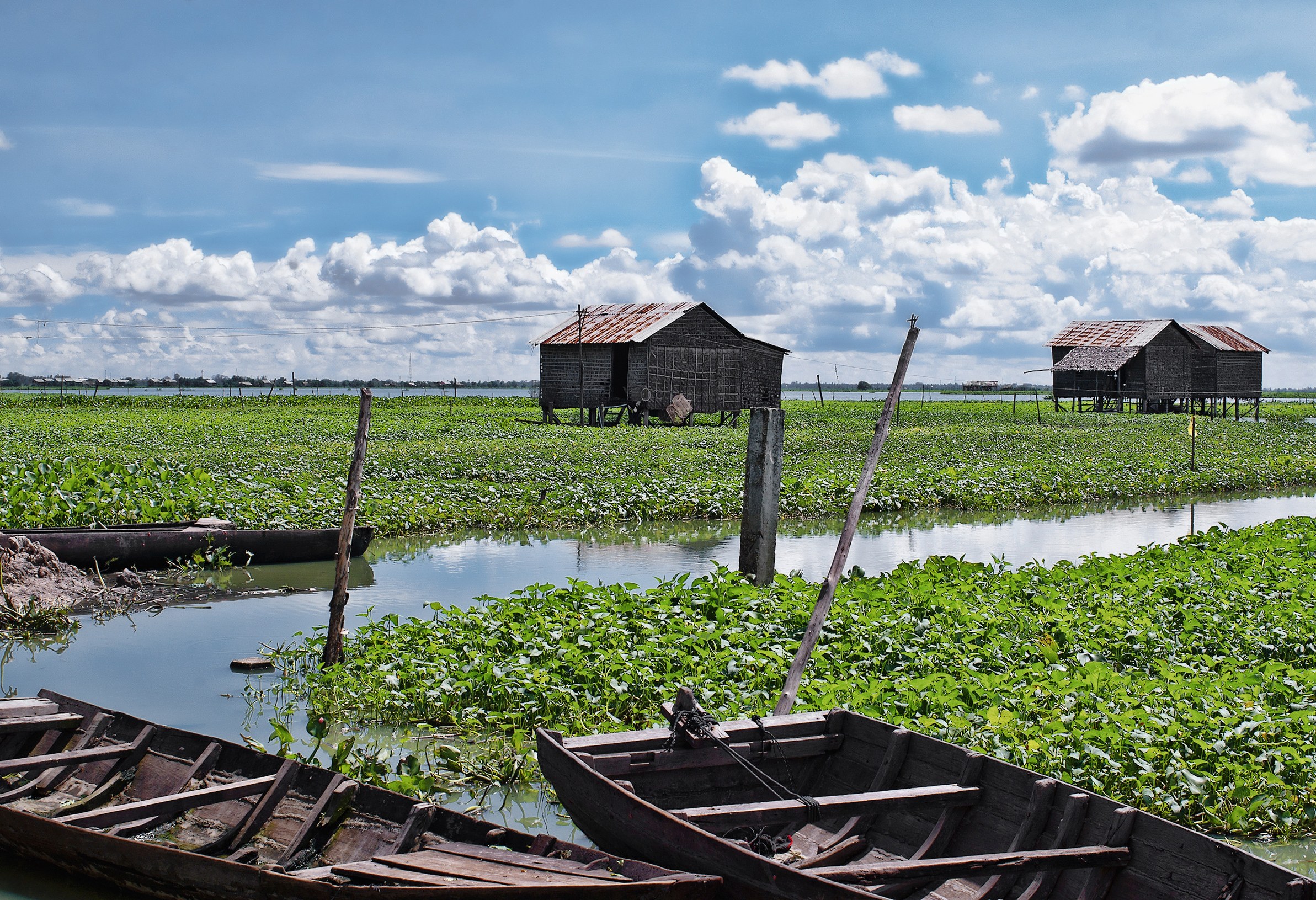Tonle Sap meer in de regio Siem Reap in Cambodja