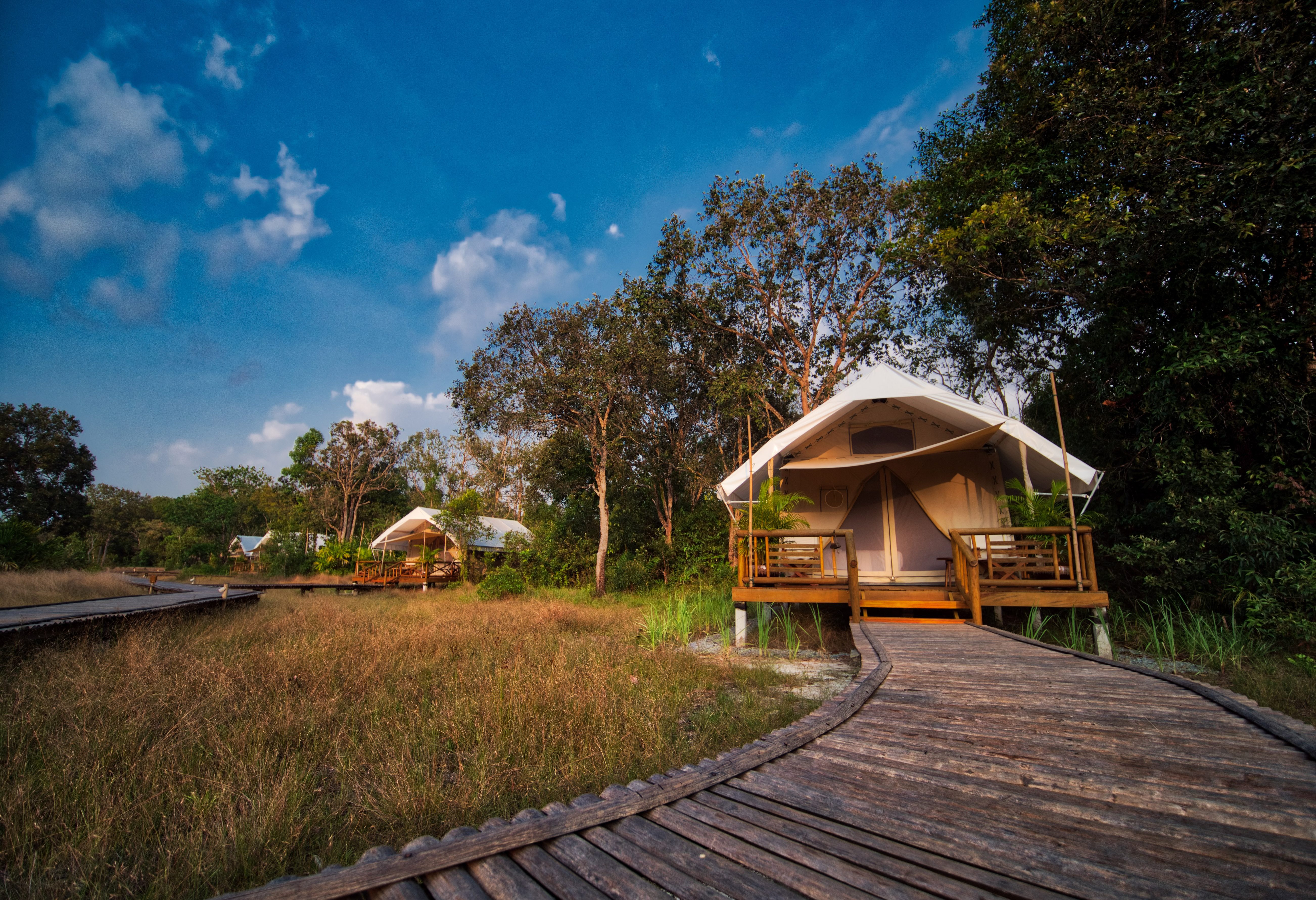 Cardamom Tented Camp in de Cardamom Mountains in Cambodja