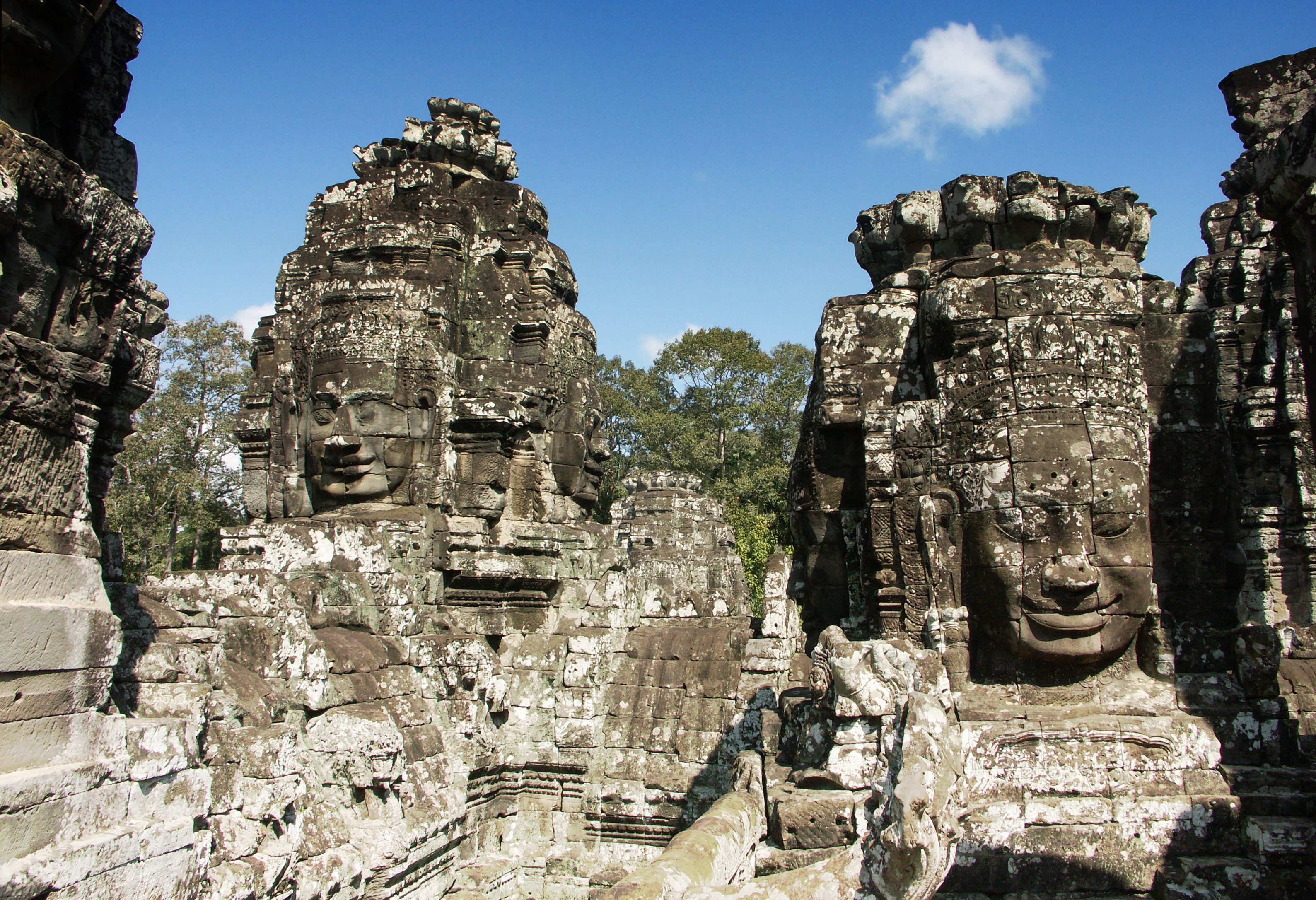 Bayon tempel in Angkor Thom in het Angkor tempelcomplex in Cambodja