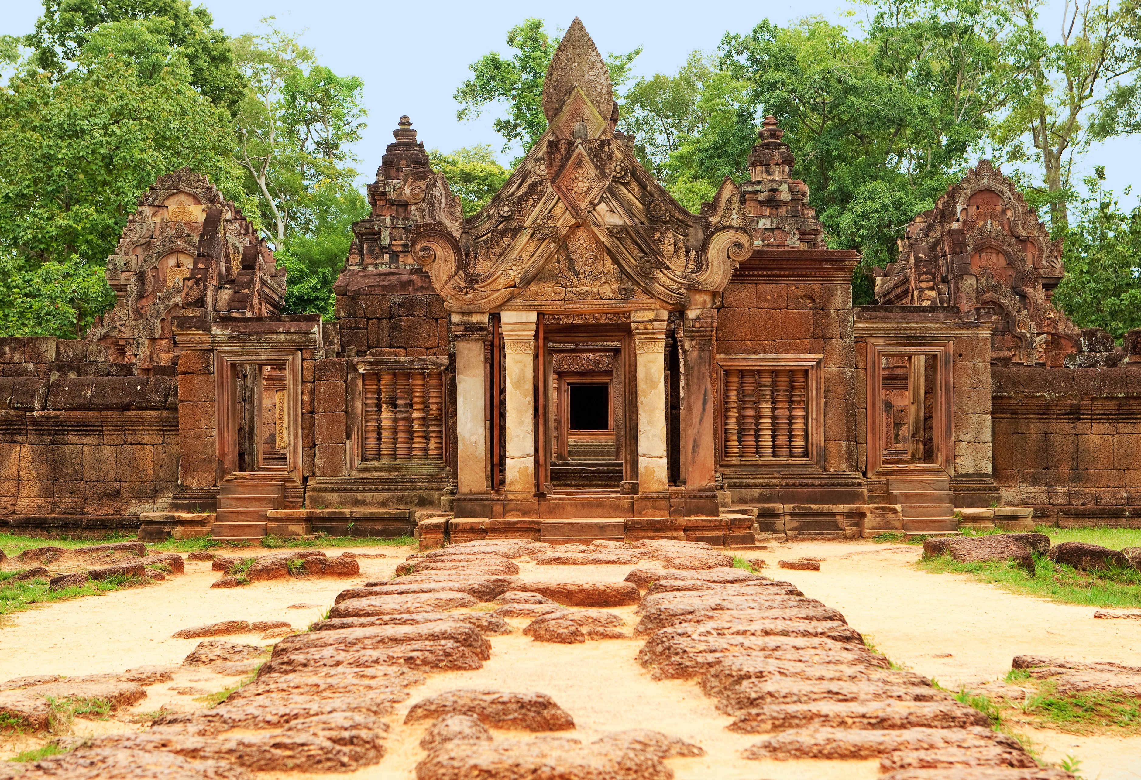 Banteay Srei in het Angkor tempelcomplex in Cambodja
