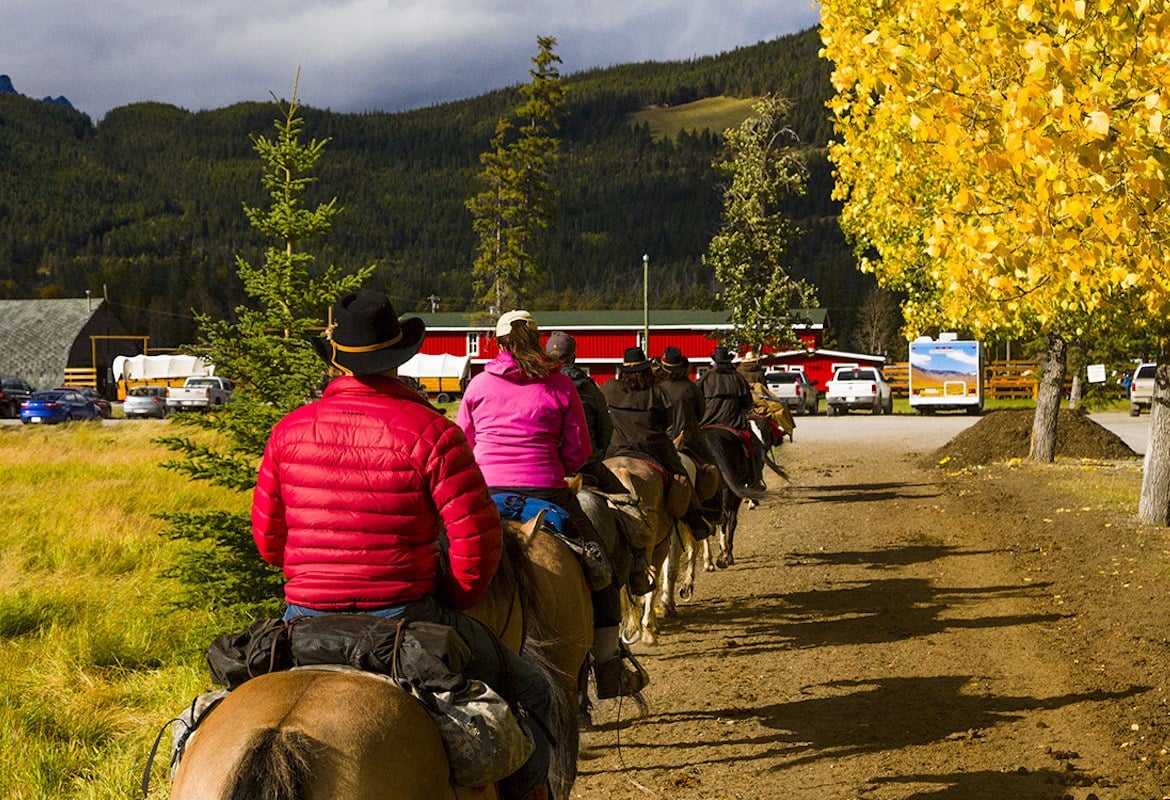 Banff Trail Riders paardrijden Rocky Mountains Banff