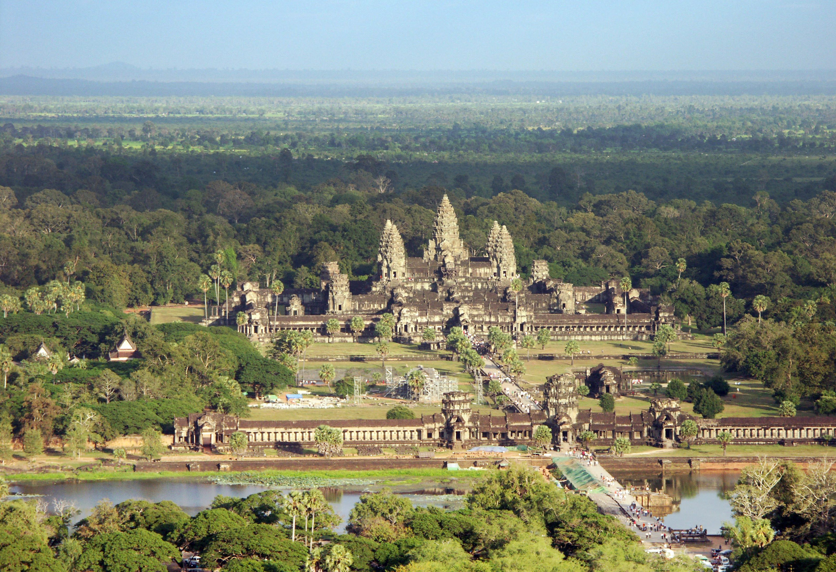 Angkor Wat in het Angkor tempelcomplex in Cambodja