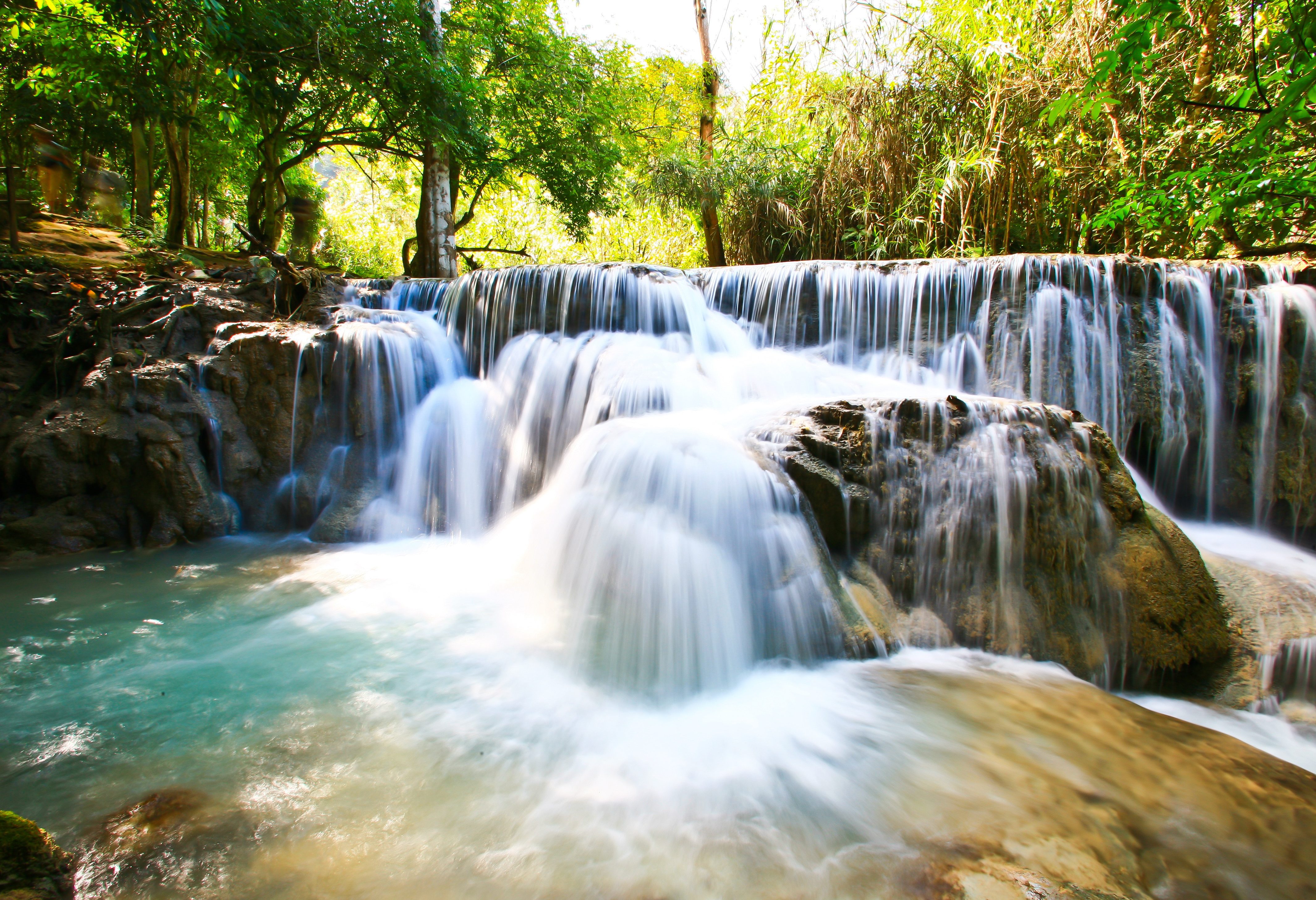 Kuang Si watervallen in de regio Luang Prabang in Laos