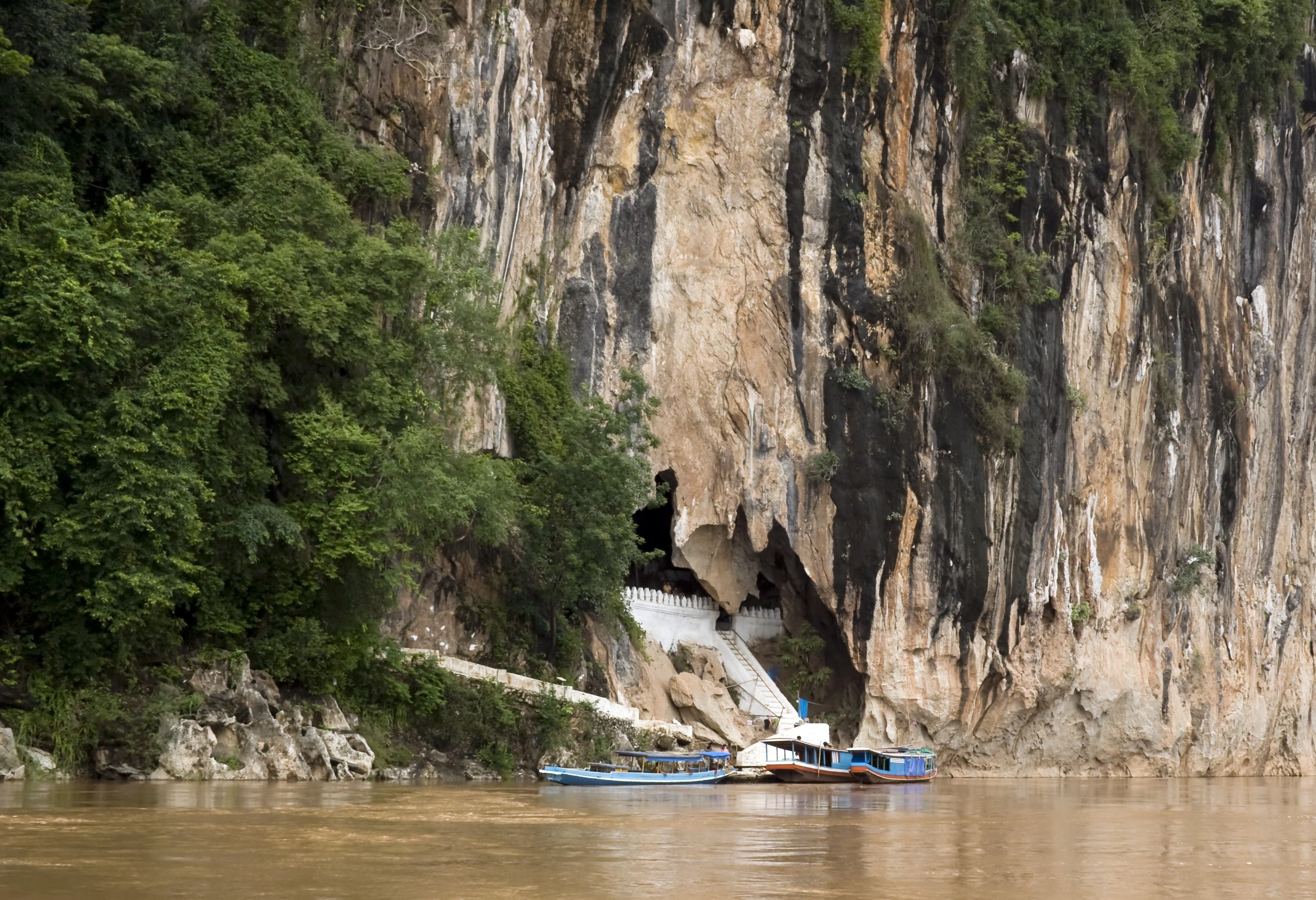 Pak Ou grotten nabij Luang Prabang in Laos