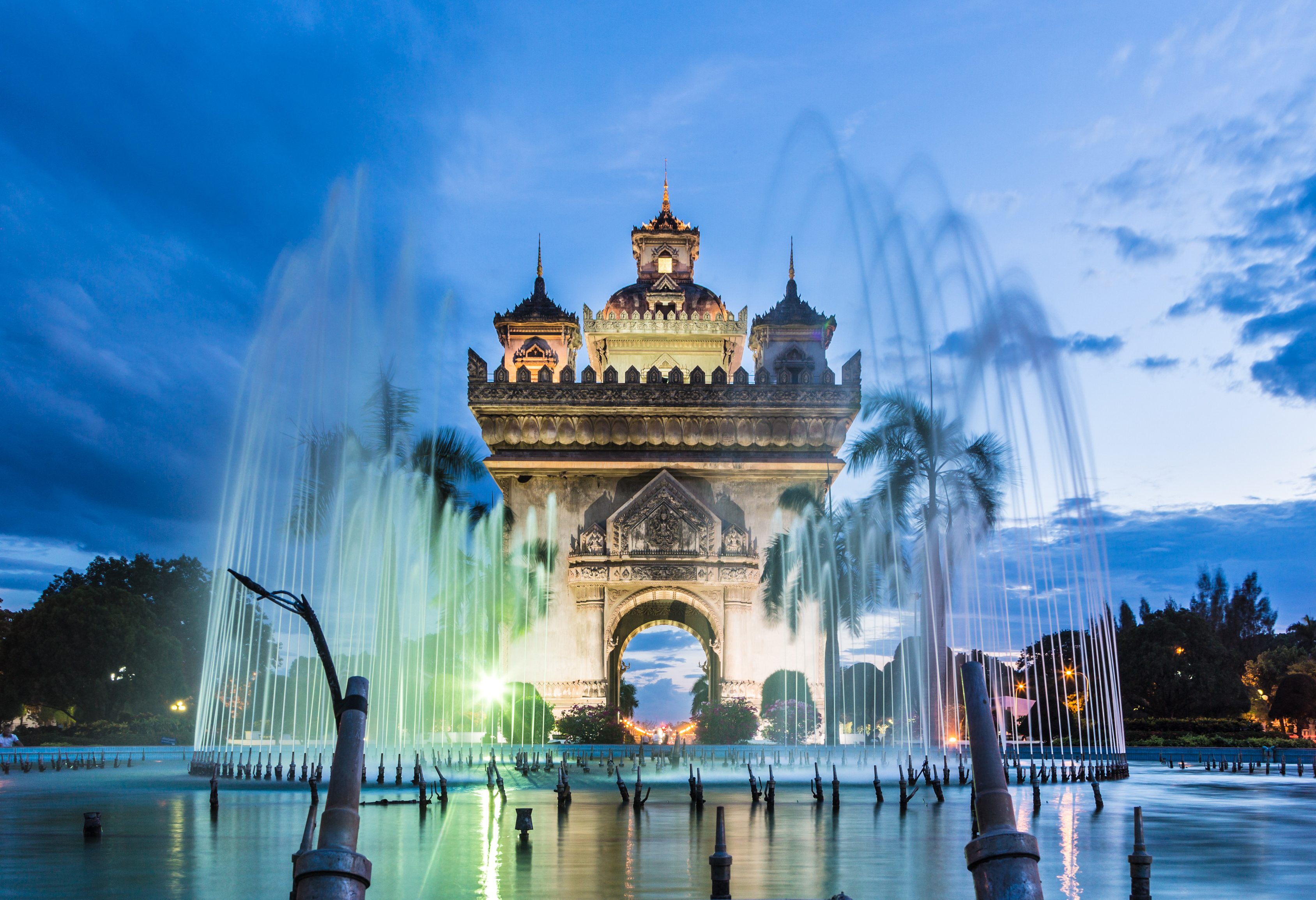 Patuxai monument in Vientiane, Laos