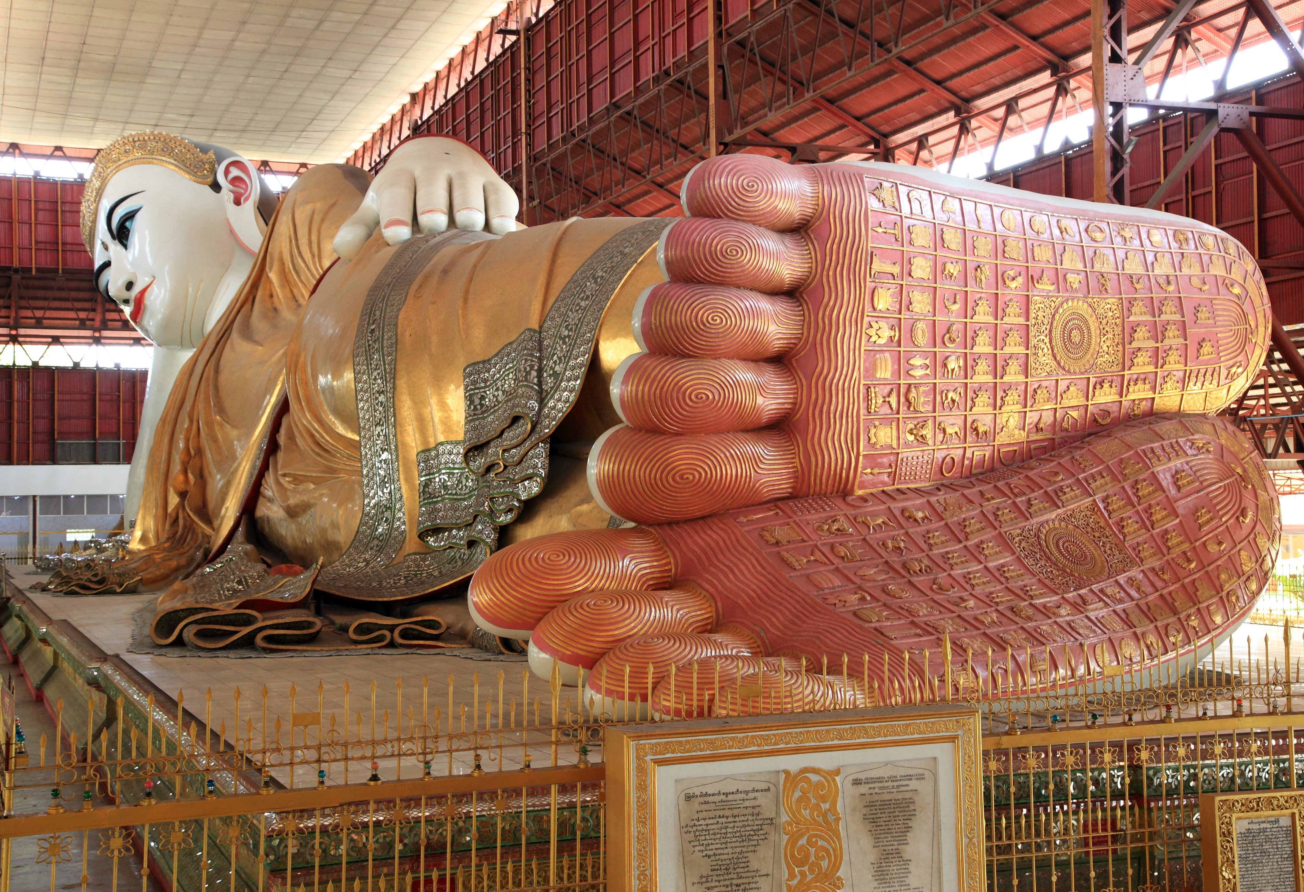 Liggende boeddha Yangon Myanmar