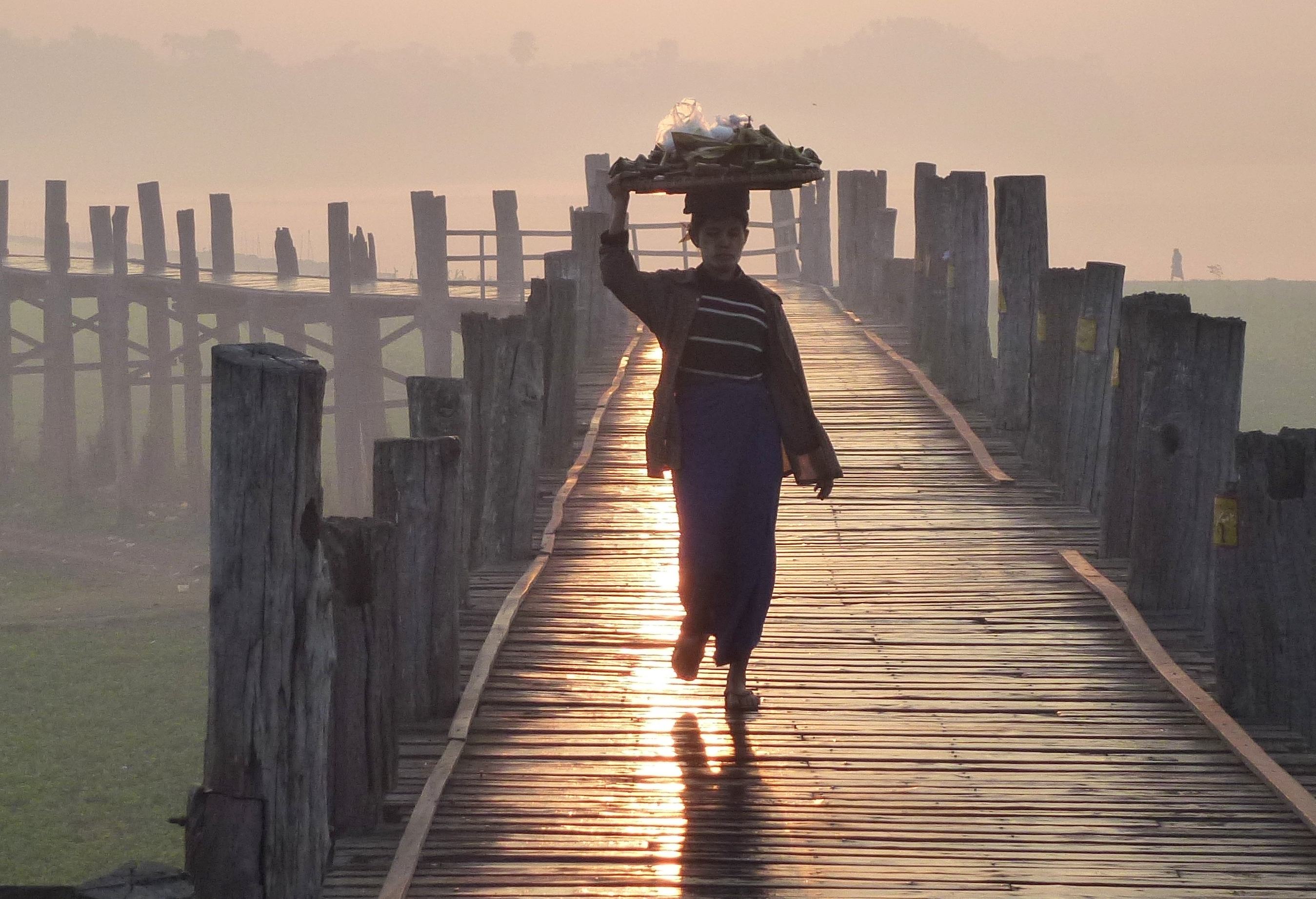 U Bein brug Amarapura Mandalay