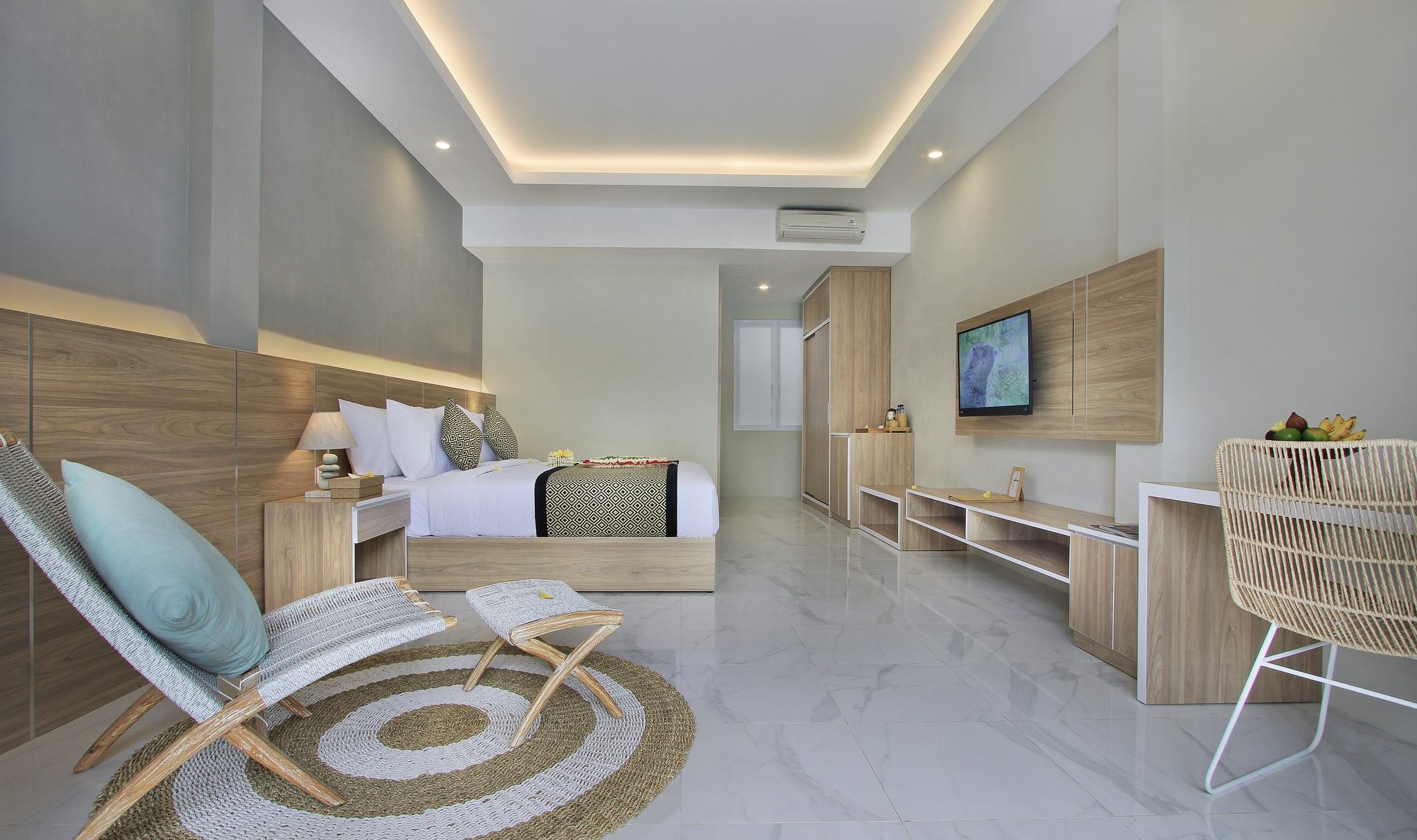 Deluxe poolview kamer in Tapa Tepi Kali Hotel Canggu Bali