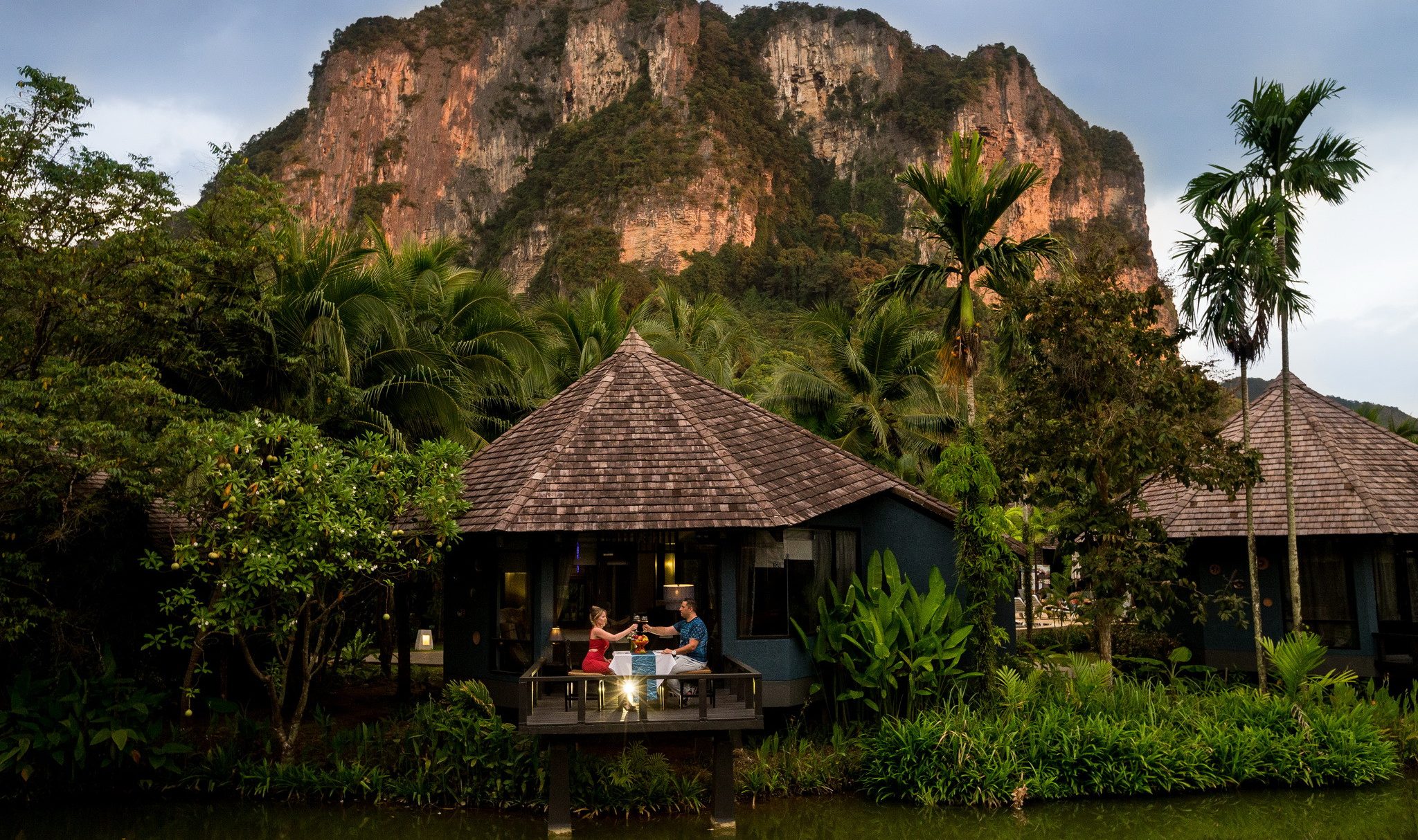 Private Cottage buitenkant in het Peace Laguna in Krabi in Thailand