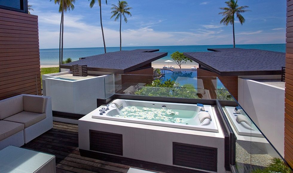 Family Villa dakterras in het Aava Resort in Khanom in Thailand