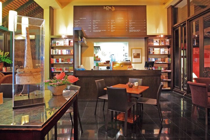 Café in het Iudia on the River in Ayutthaya in Thailand