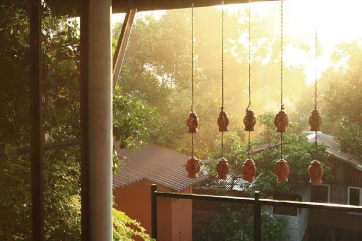 Detail van het Iudia on the River in Ayutthaya in Thailand