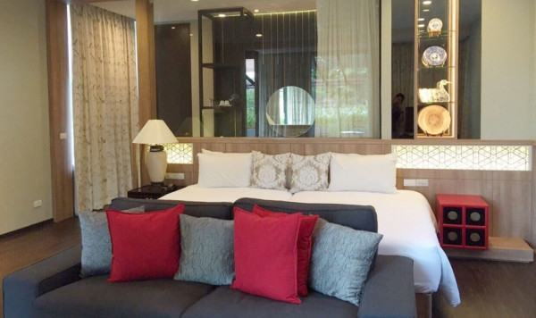 Riverview kamer in het Iudia on the River in Ayutthaya in Thailand