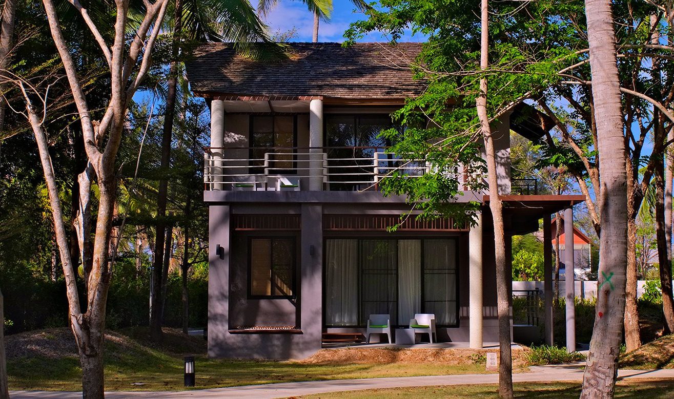 Garden Villa buitenkant in het Twin Lotus Resort op Koh Lanta in Thailand