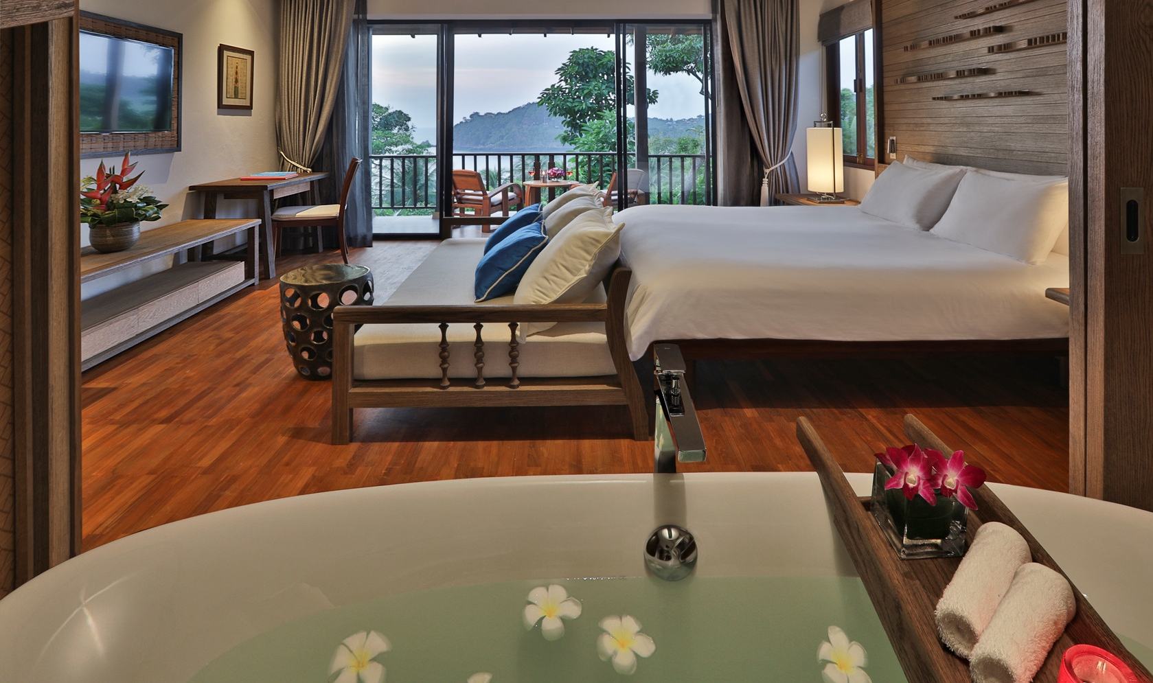 Deluxe kamer in het Pimalai Resort op Koh Lanta in Thailand