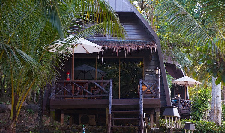 Bali Bungalow Gardenview buitenkant in het Koh Kood Beach Resort in Thailand