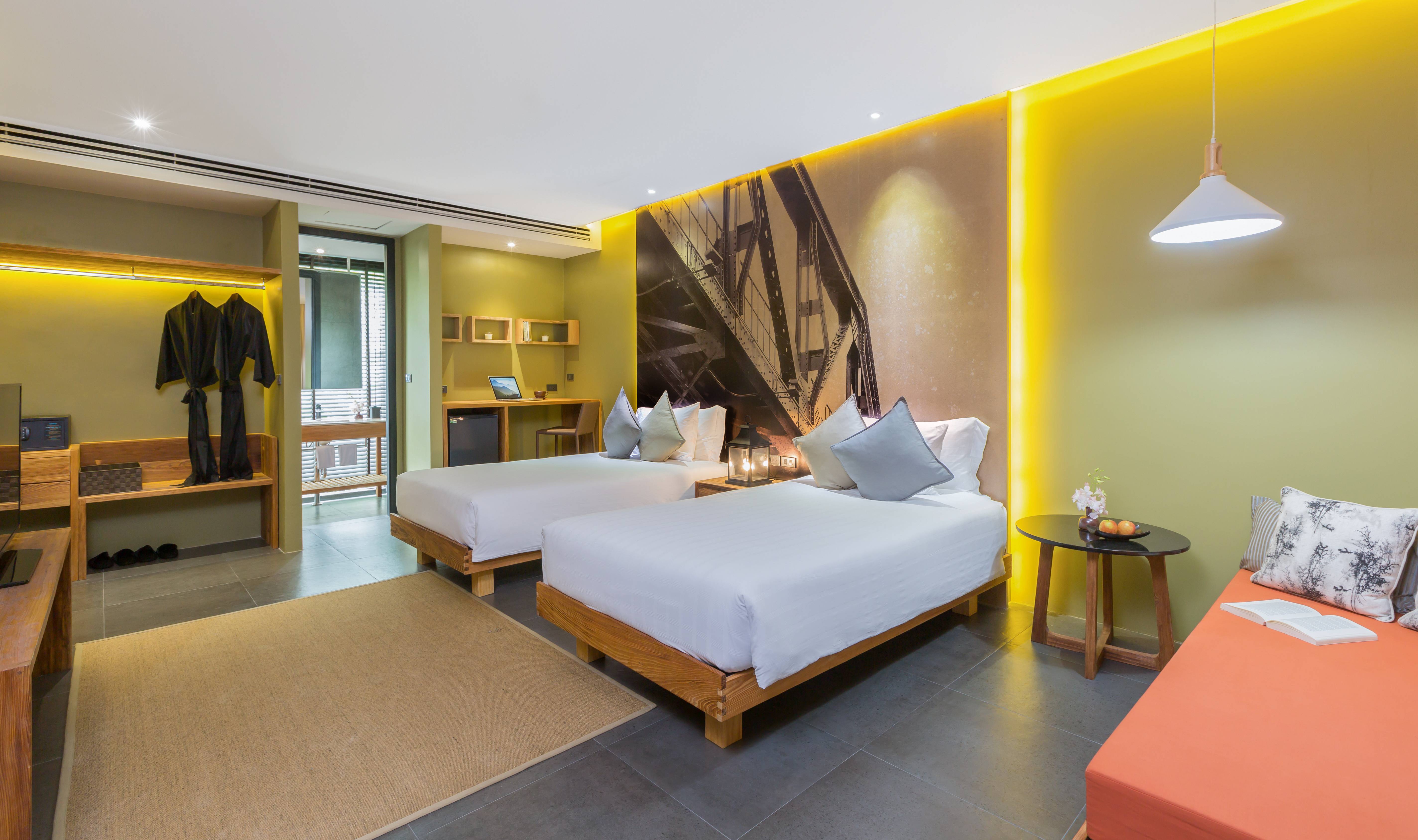 Deluxe kamer in het U Inchantree in Kanchanaburi River Kwai in Thailand