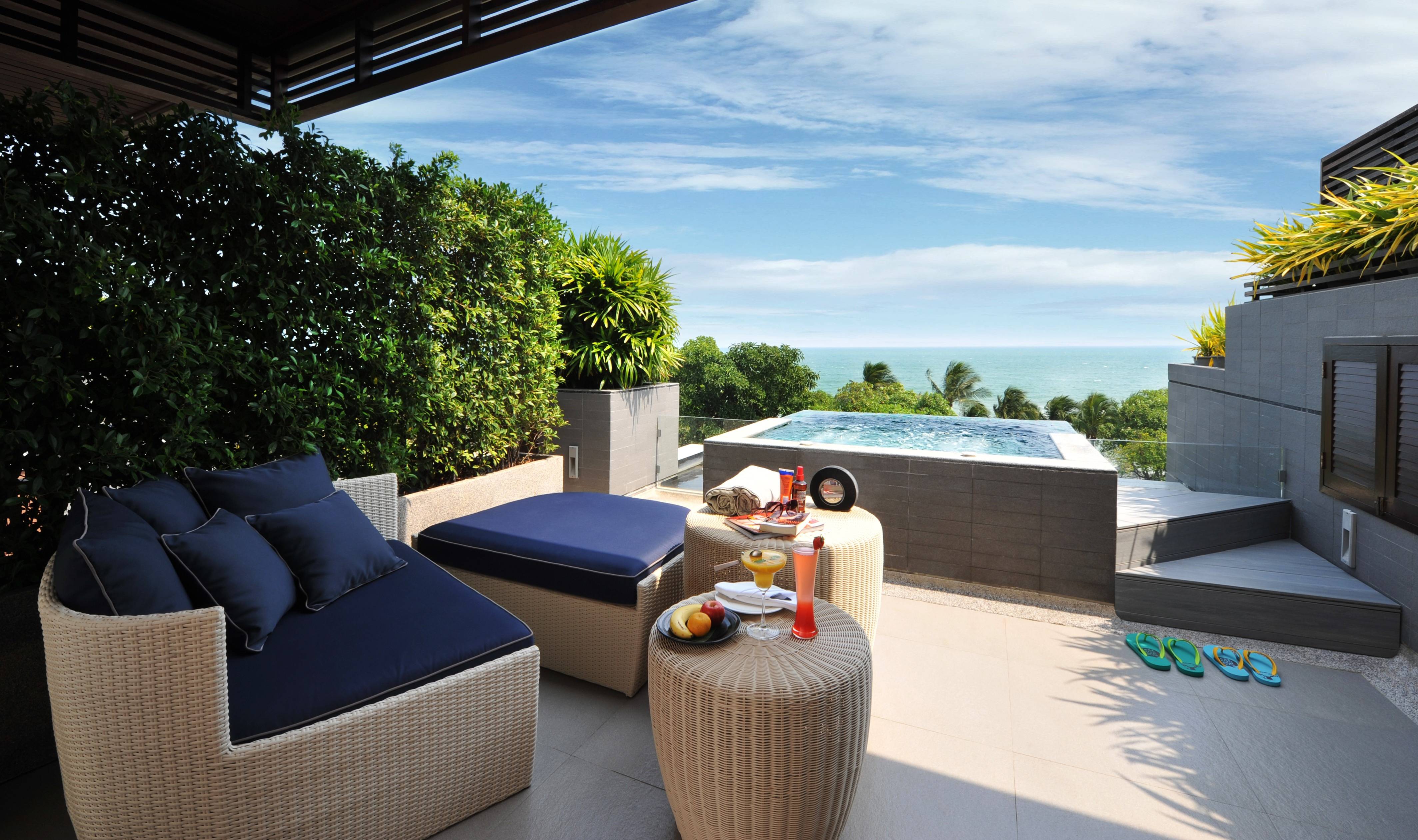 Rest Horizon kamer balkon in het Rest Detail Hotel in Hua Hin in Thailand