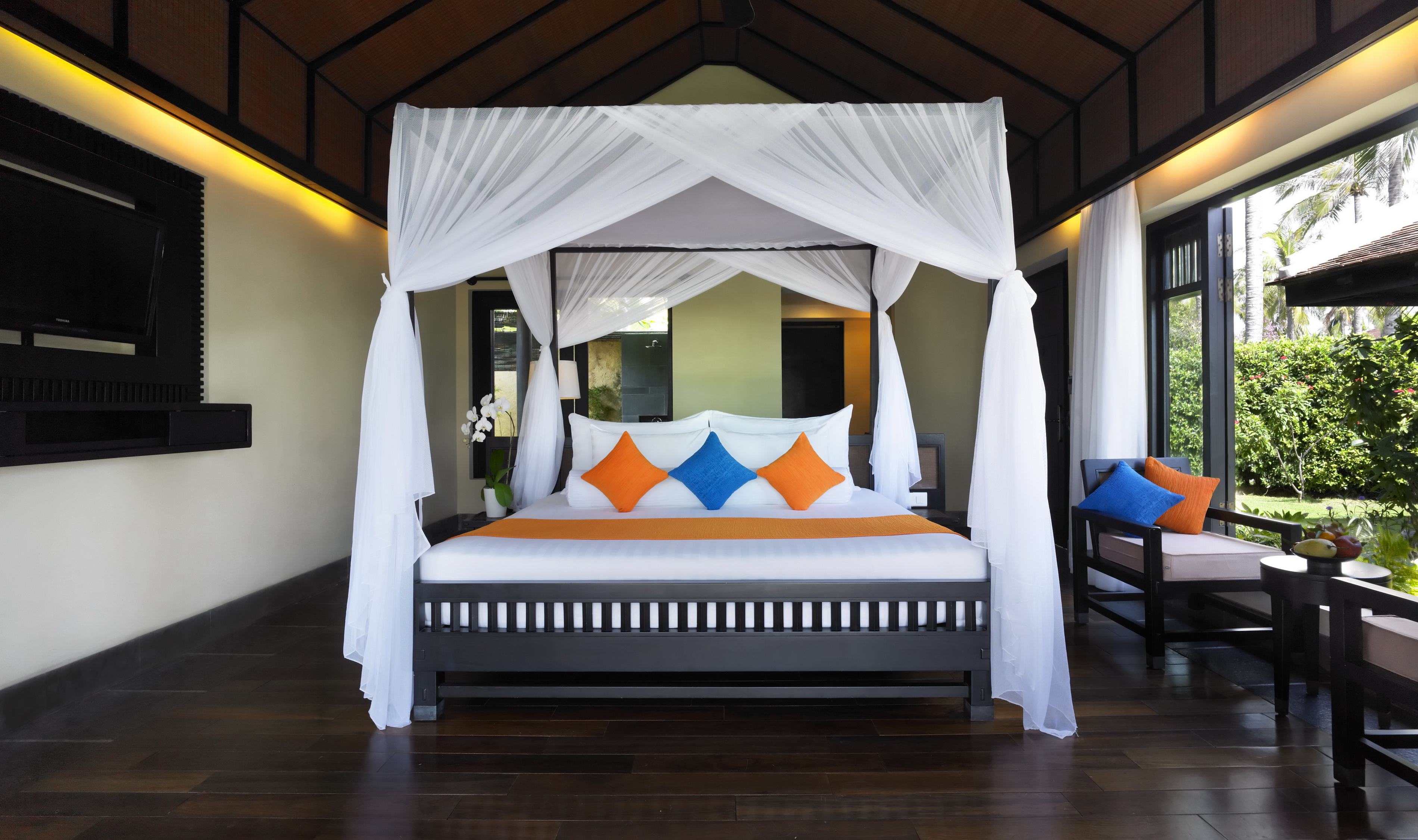 One Bedroom Pool Villa Garden slaapkamer in het Anantara Mui Ne in Vietnam