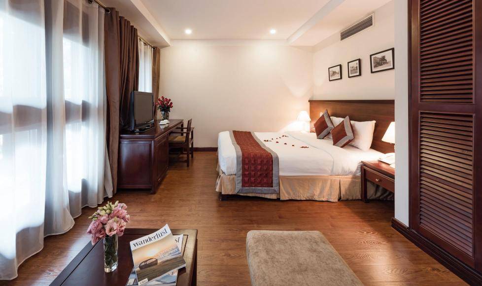Deluxe kamer in het La Dolce Vita Hotel Hanoi in Vietnam