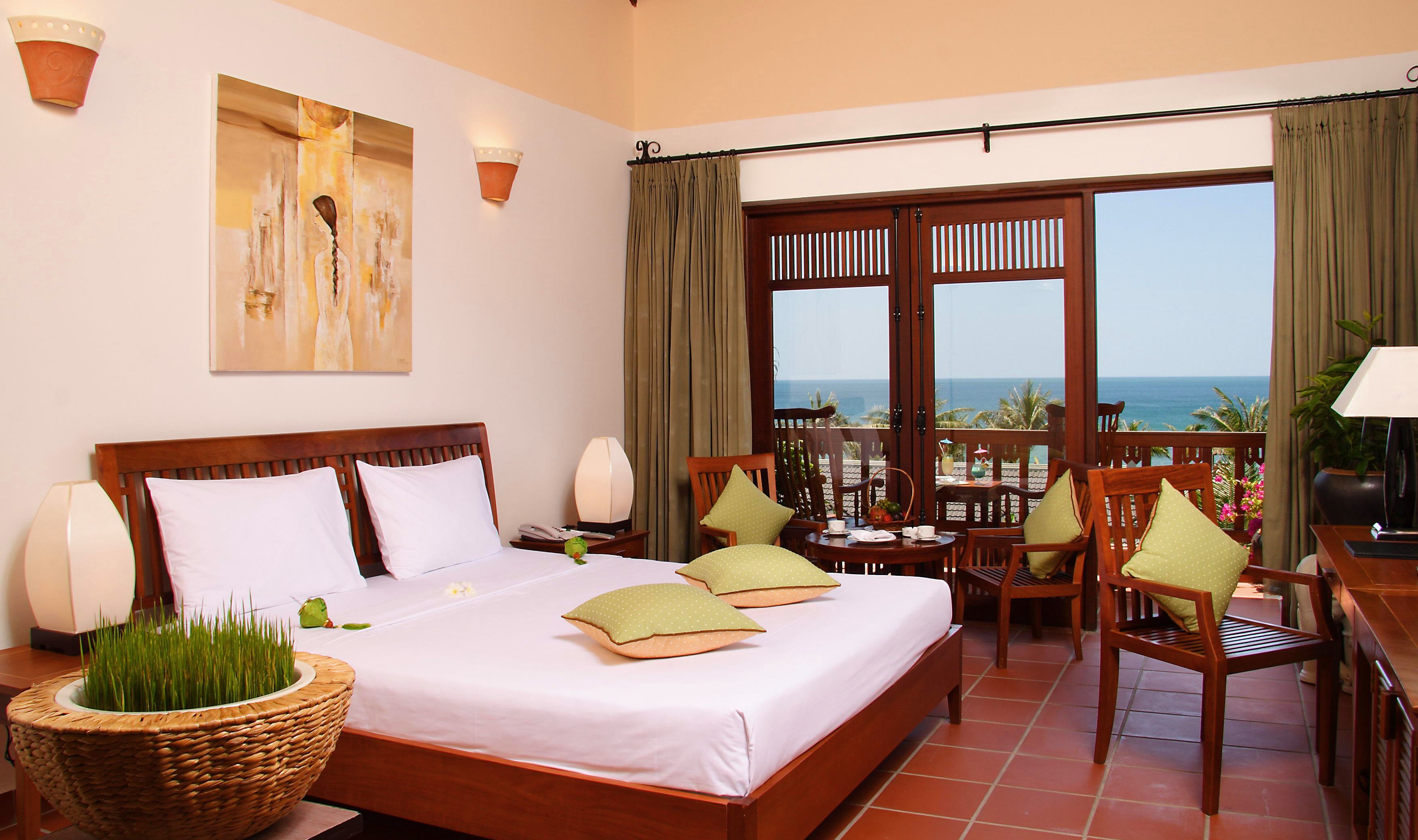 Superior Seaview kamer in het Palm Garden Resort Hoi An in Vietnam