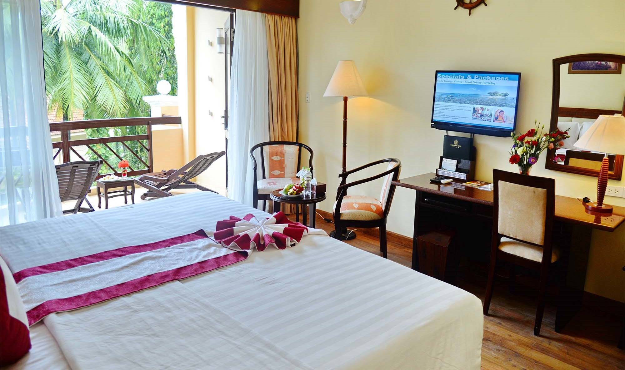 Panorama kamer in het Saigon Phu Quoc Hotel in Vietnam