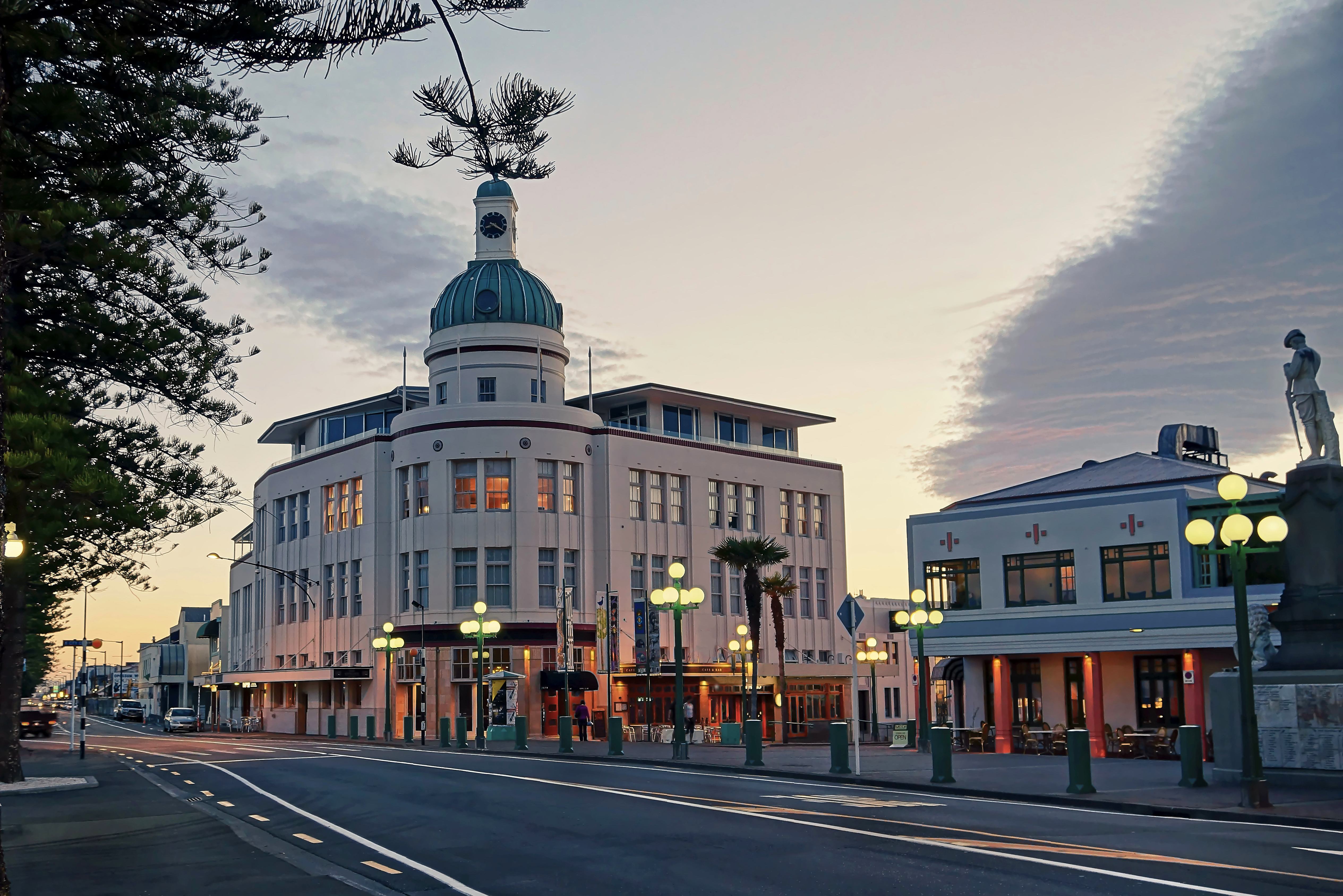 The Dome in het centrum van Napier in Nieuw-Zeeland
