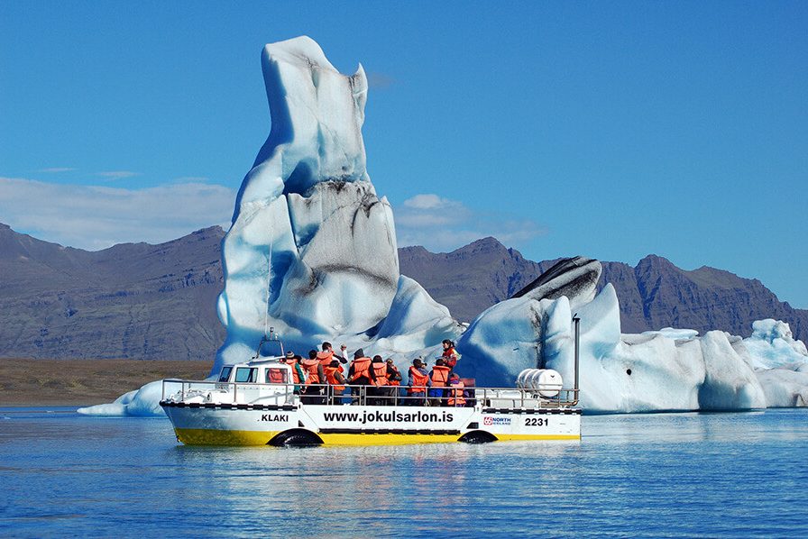Amfibieboot tour op het Jökulsárlón Glacier Lagoon IJsland
