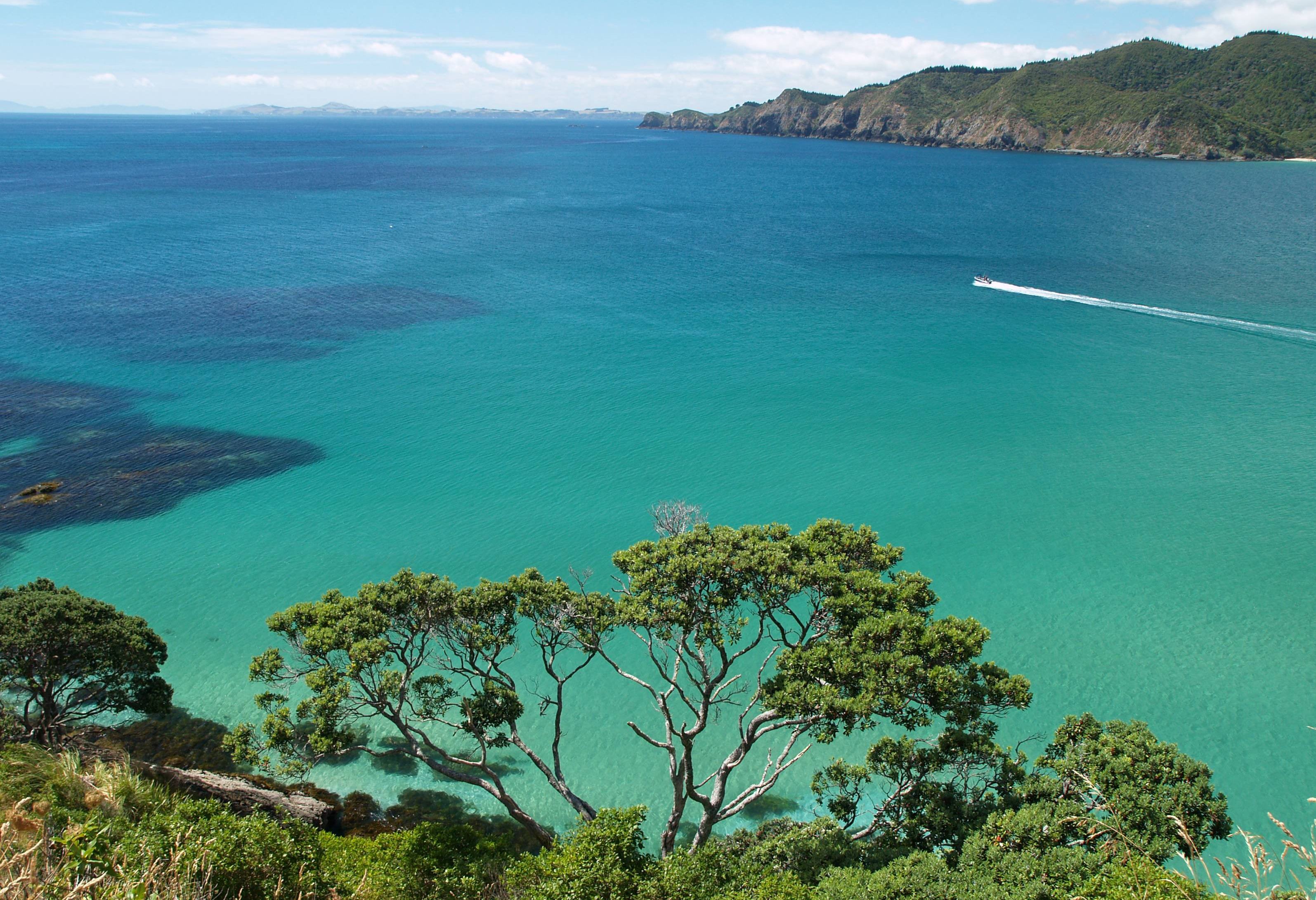 Matauri Bay in de Bay of Islands in Nieuw-Zeeland
