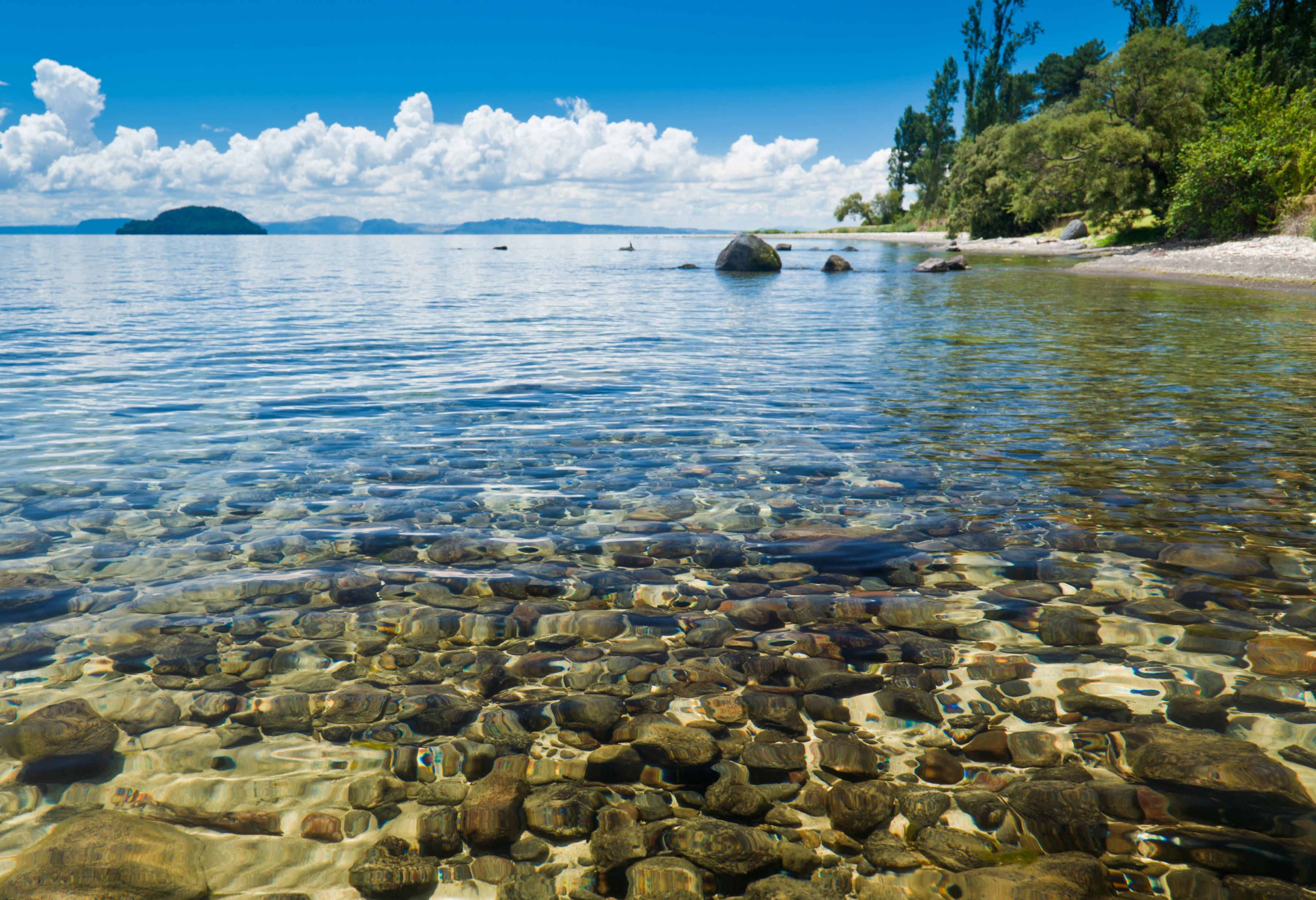 Lake Taupo in Nieuw-Zeeland