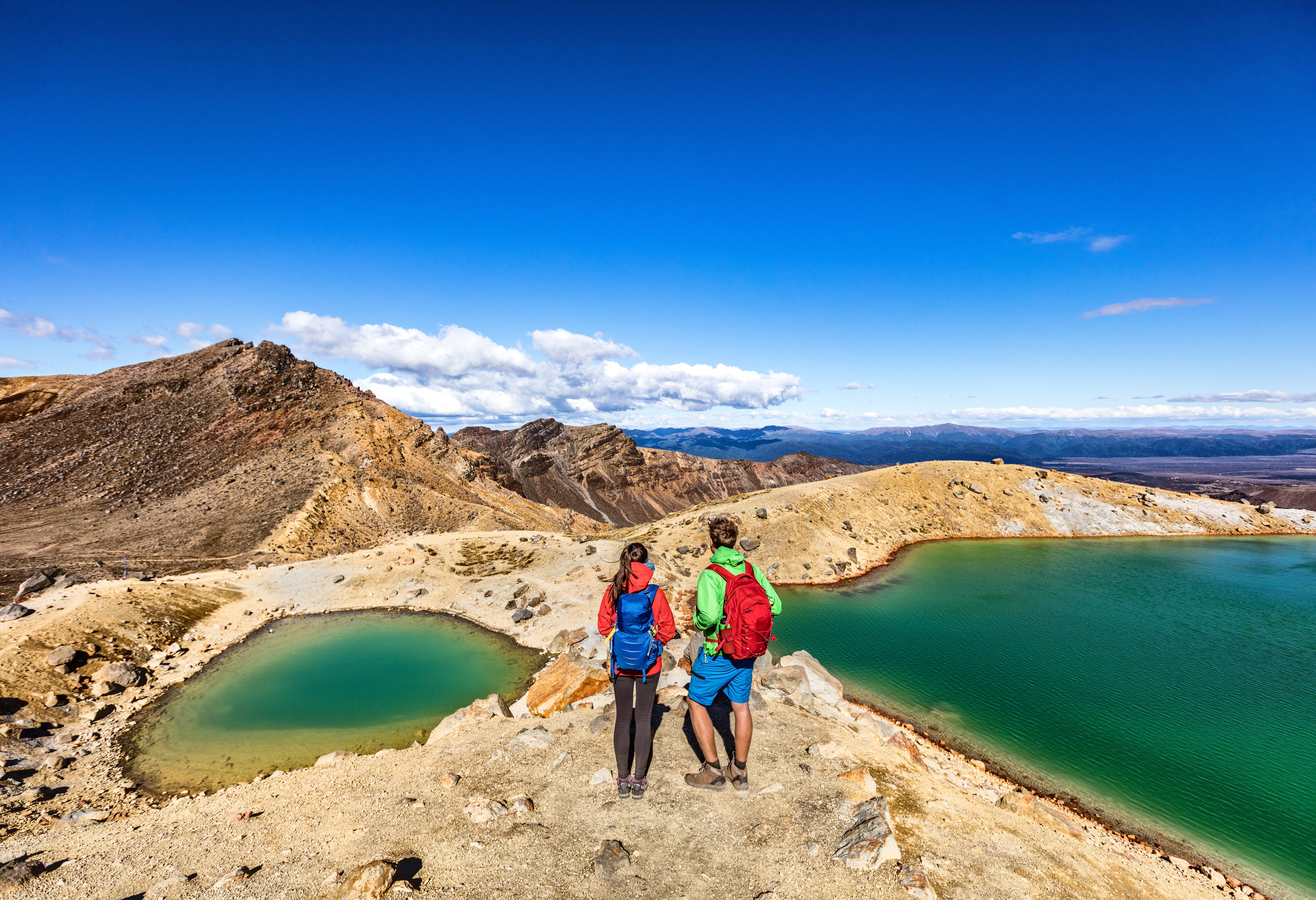 De Tongariro Crossing wandelen in Tongariro National Park in Nieuw-Zeeland
