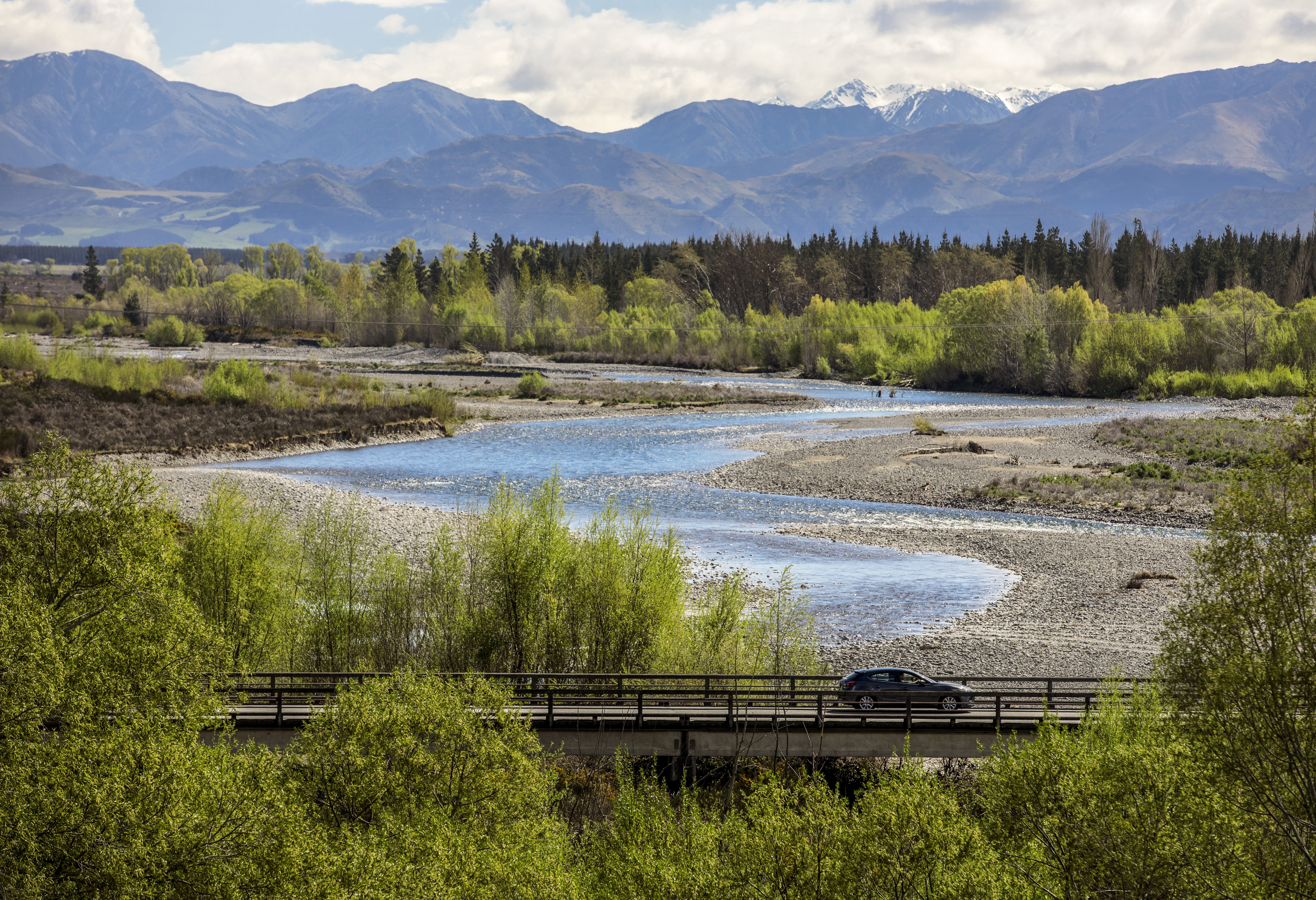 Op weg naar Hanmer Springs in Nieuw-Zeeland