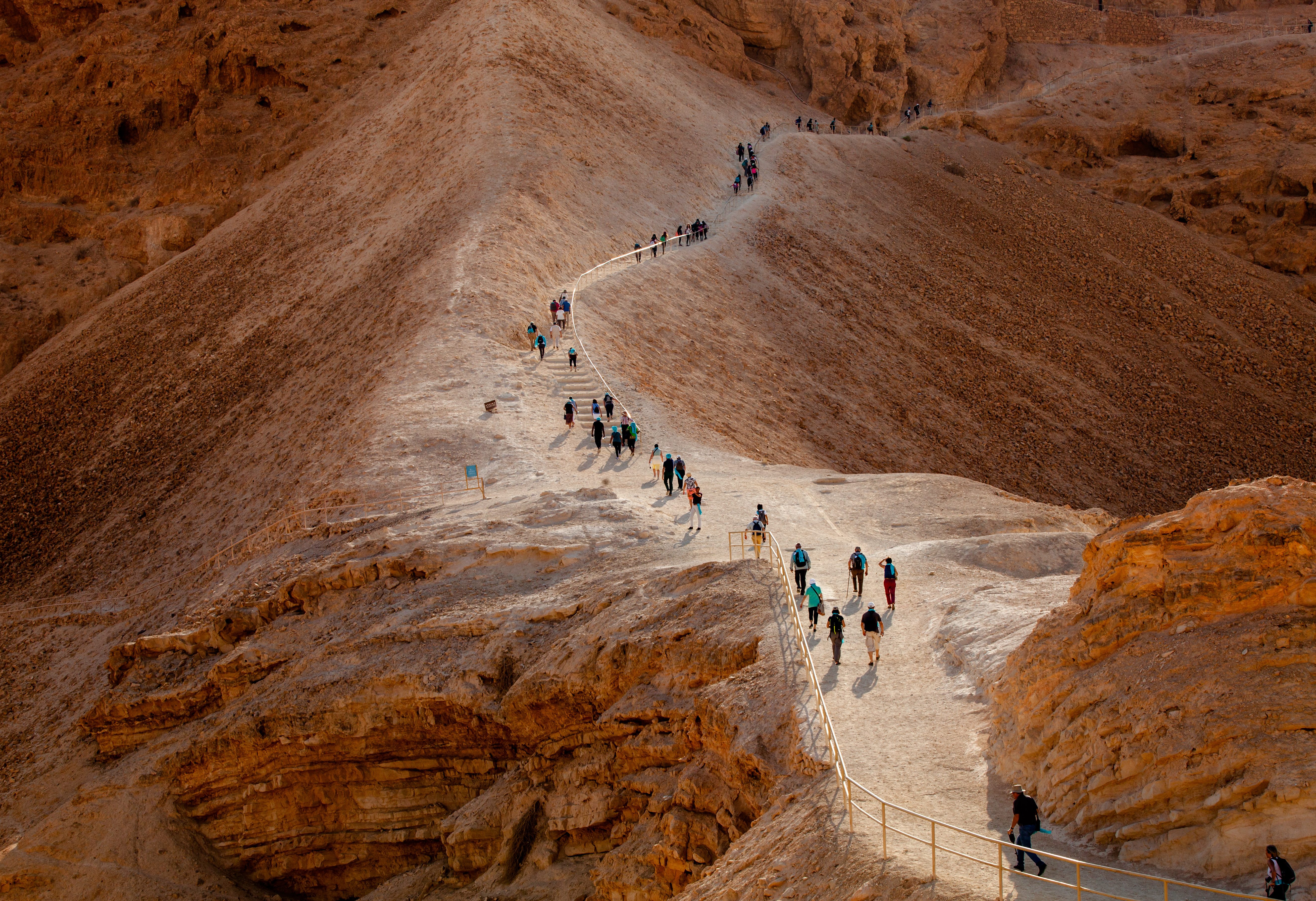 Wandelpad naar Masada in Israël