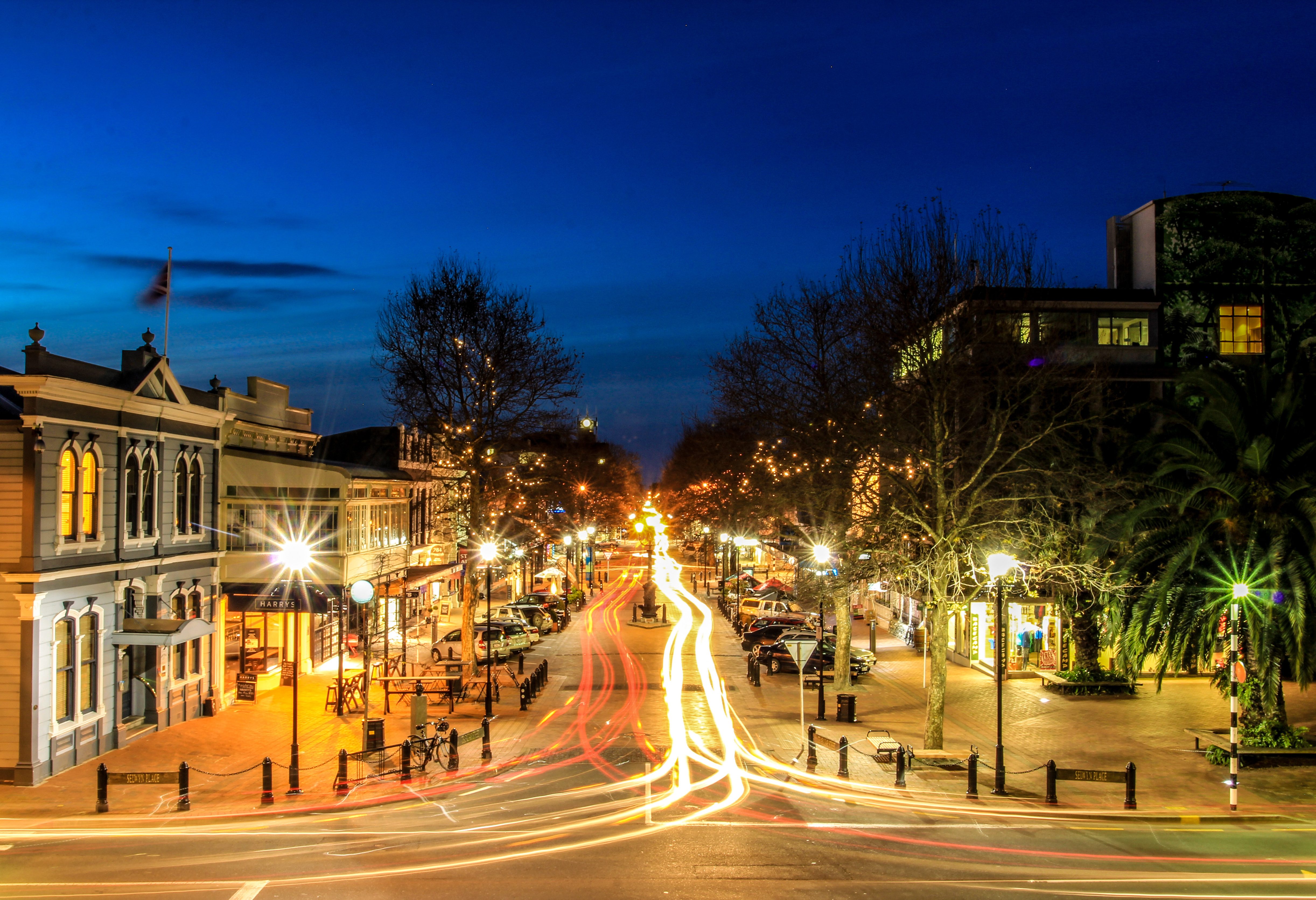 Het centrum van Nelson in Nieuw-Zeeland