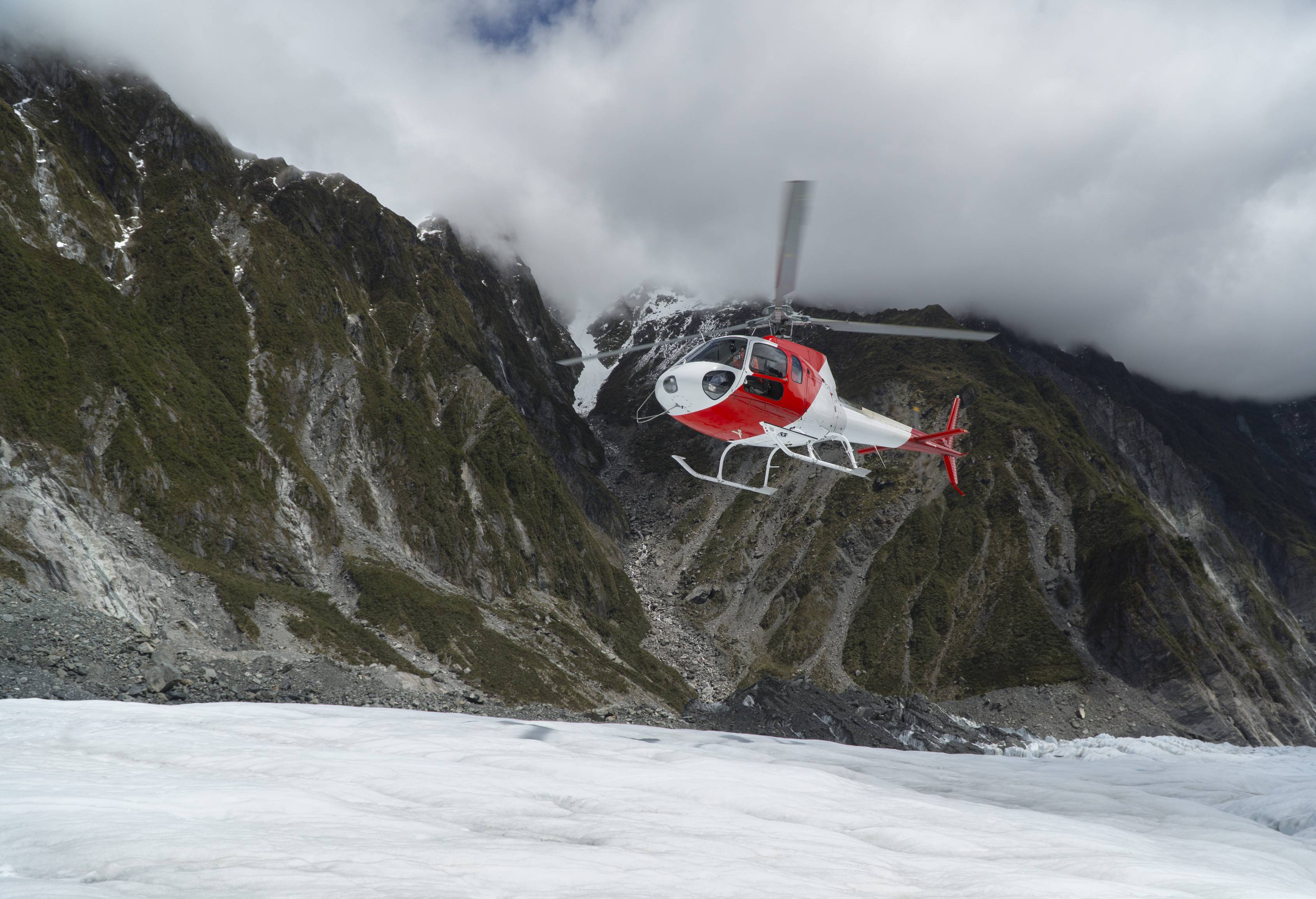 Per helikopter naar de Franz Josef gletsjer in Nieuw-Zeeland