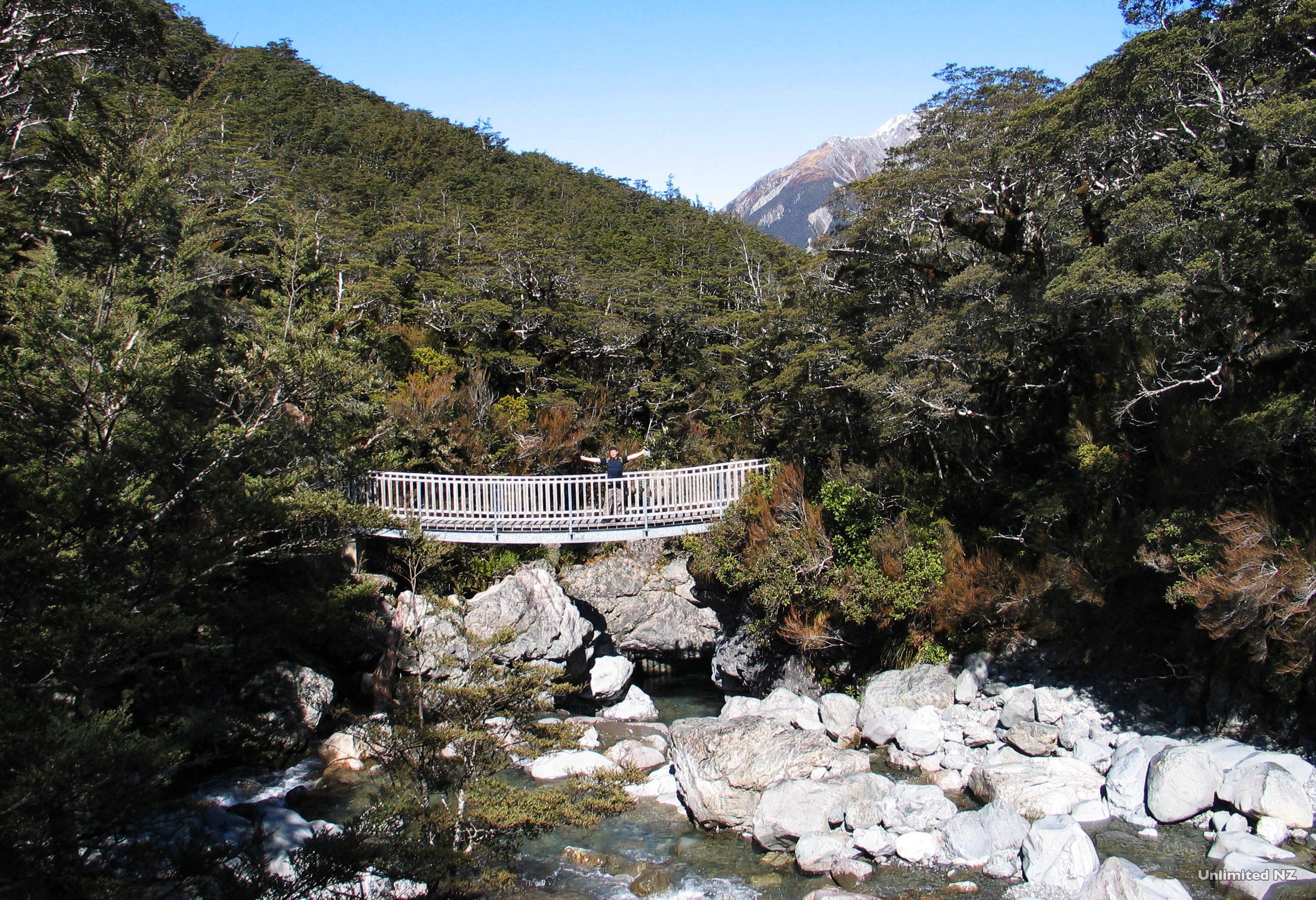 Wandelen in Bealey Valley in het Arthur's Pass National Park in Nieuw-Zeeland