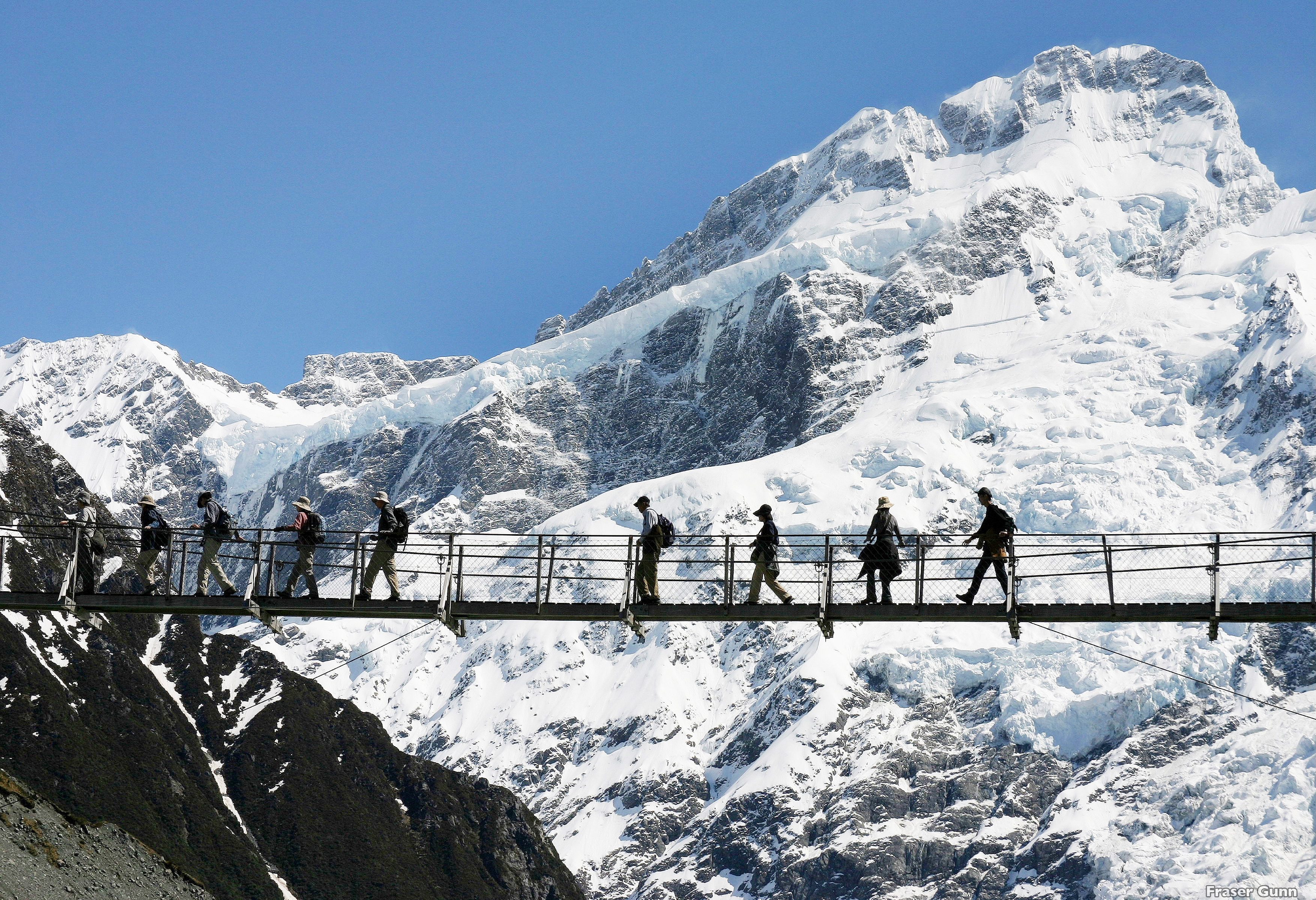 Wandelen in Aoraki Mount Cook National Park in Nieuw-Zeeland
