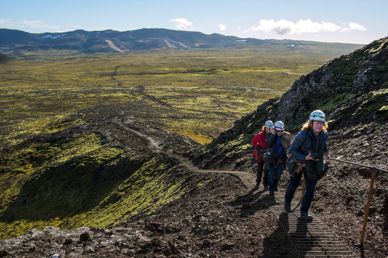wandeling naar vulkaan ijsland