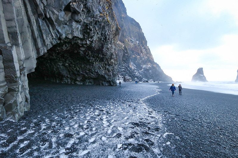 Zwarte stranden bij Vik in IJsland