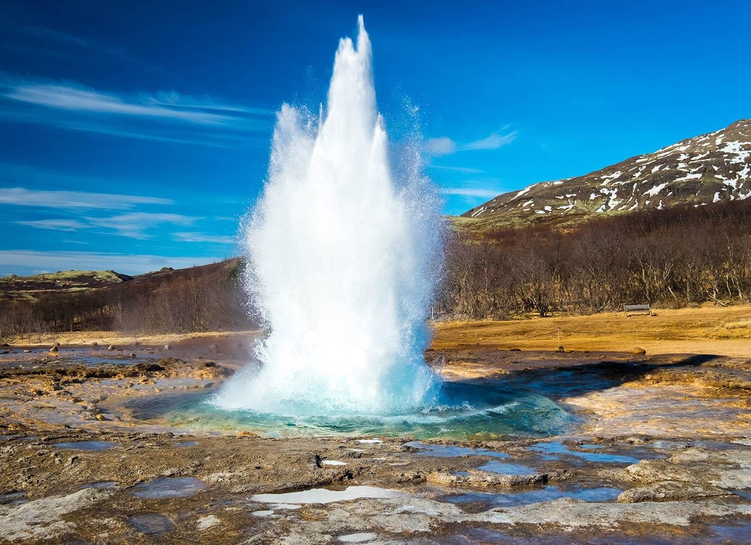 Geiser Strokkur in IJsland