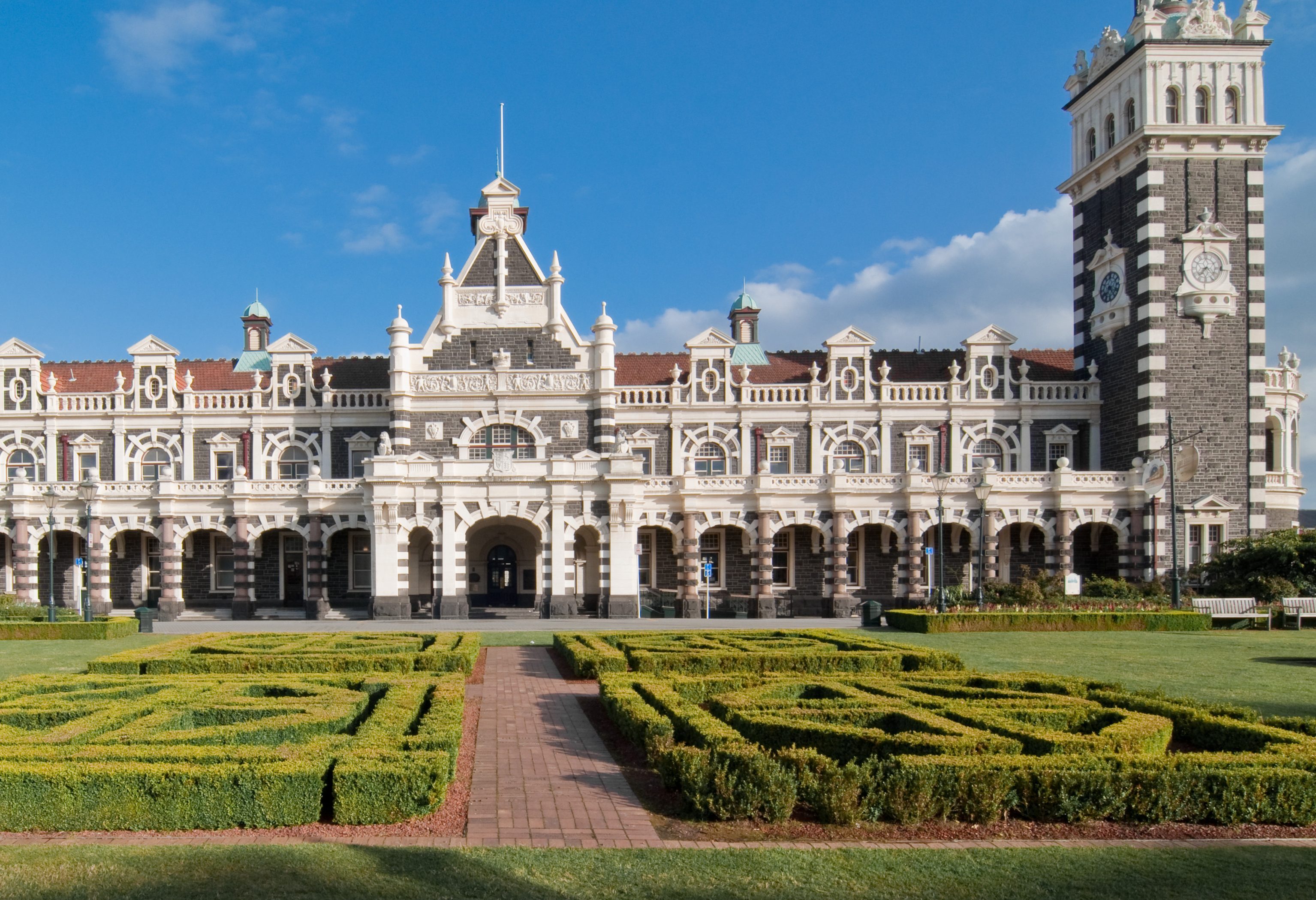 Treinstation in Dunedin in Nieuw-Zeeland