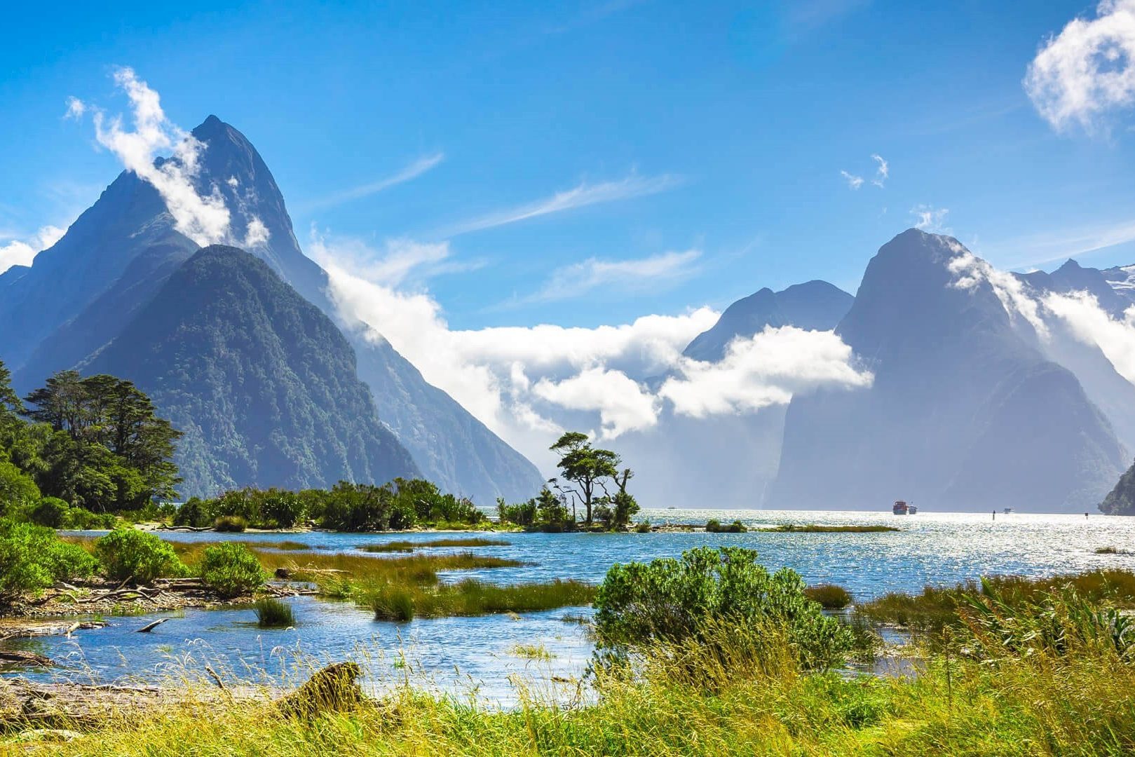Milford Sound op het Zuidereiland van Nieuw-Zeeland