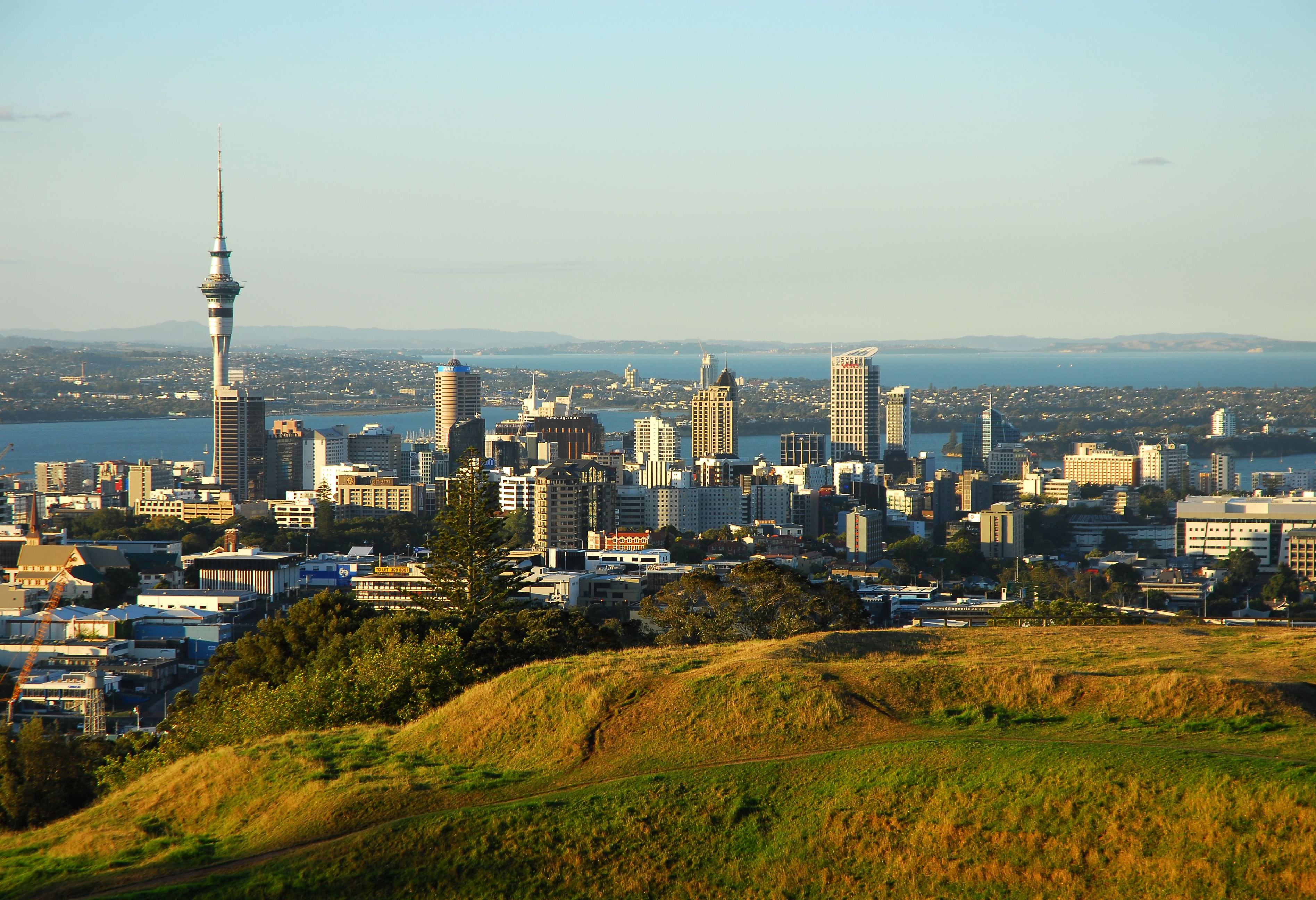 Skyline van Auckland in Nieuw-Zeeland