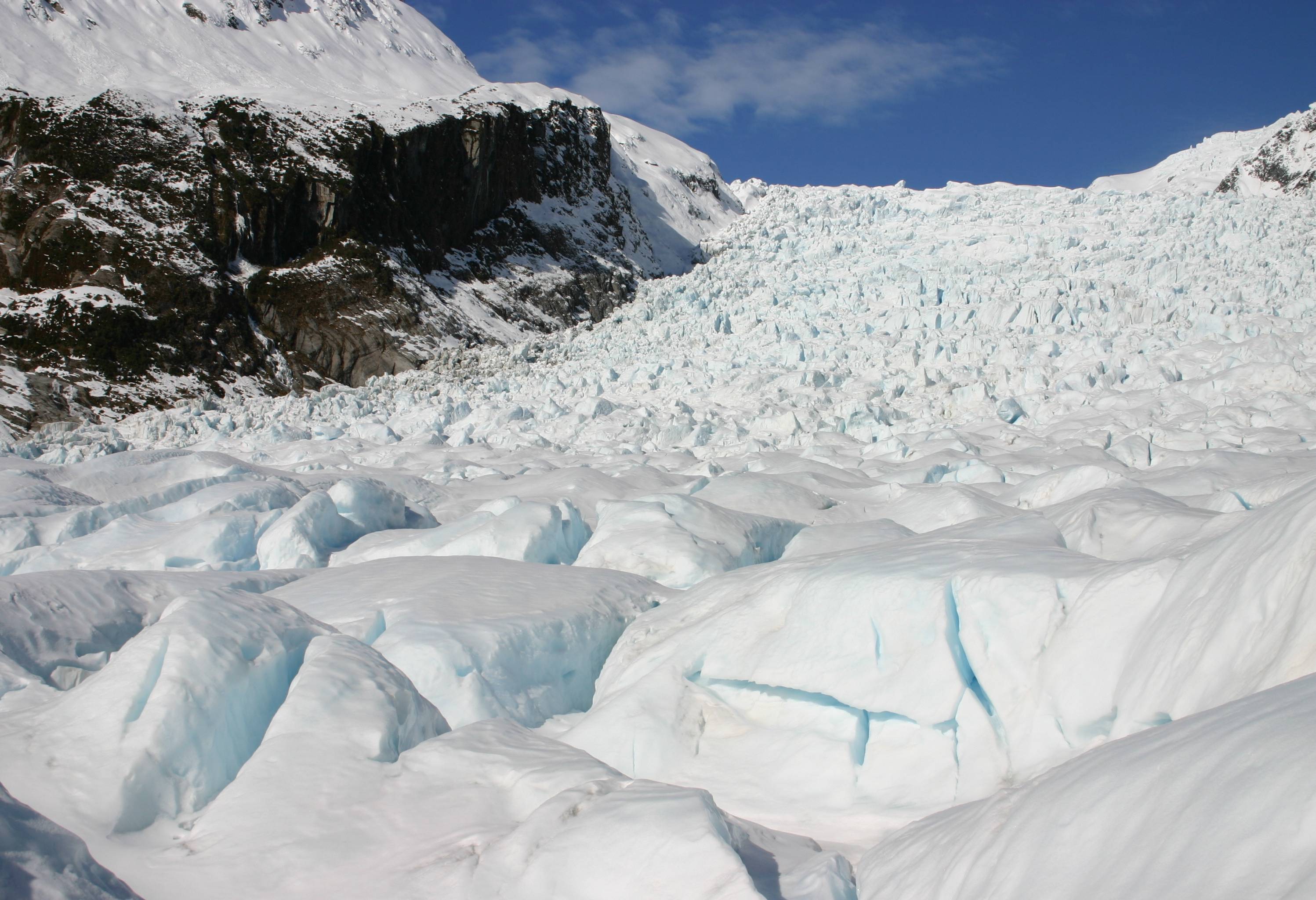 Fox Glacier in Westland National Park in Nieuw-Zeeland