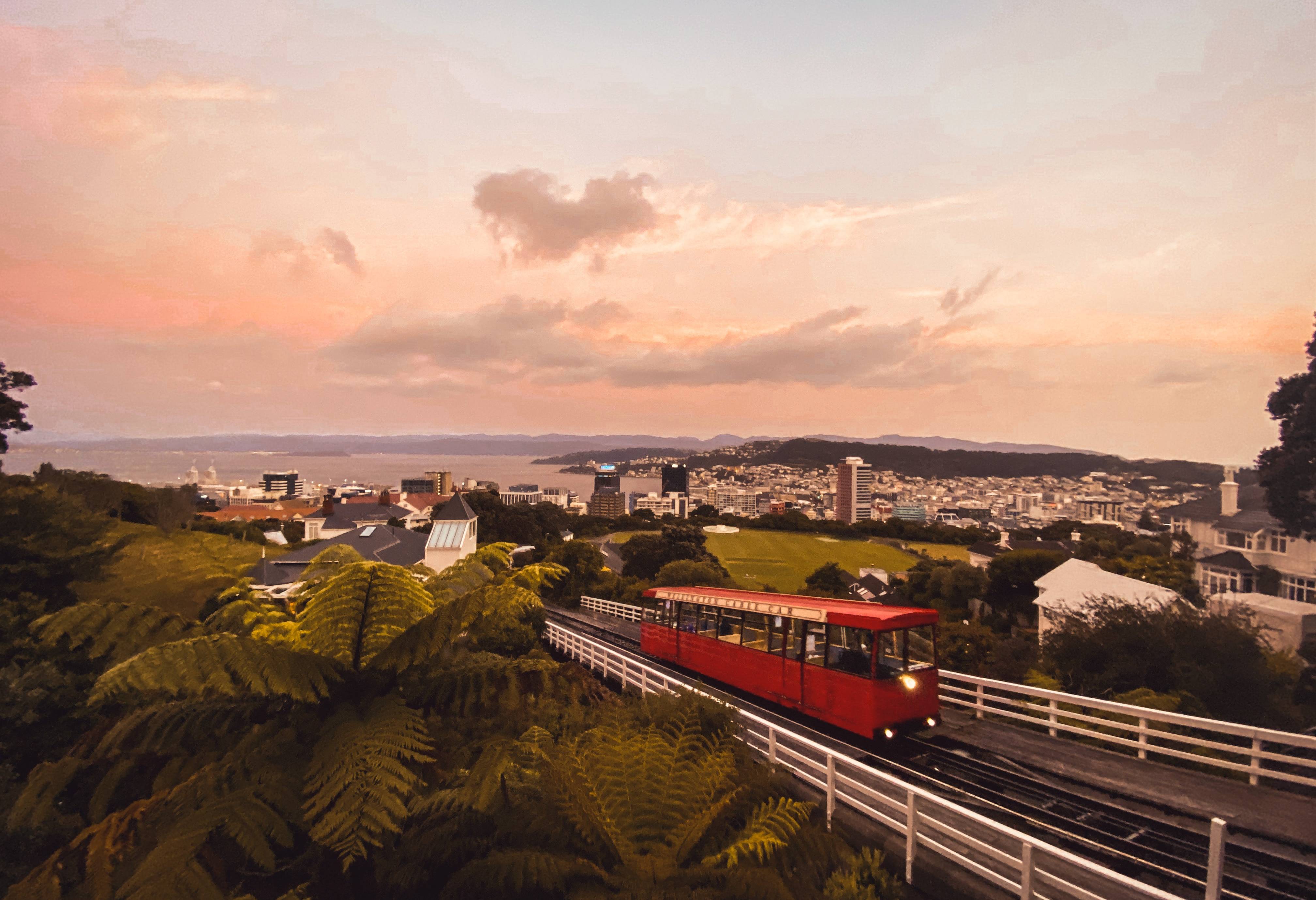 Cable tram in Wellington in Nieuw-Zeeland
