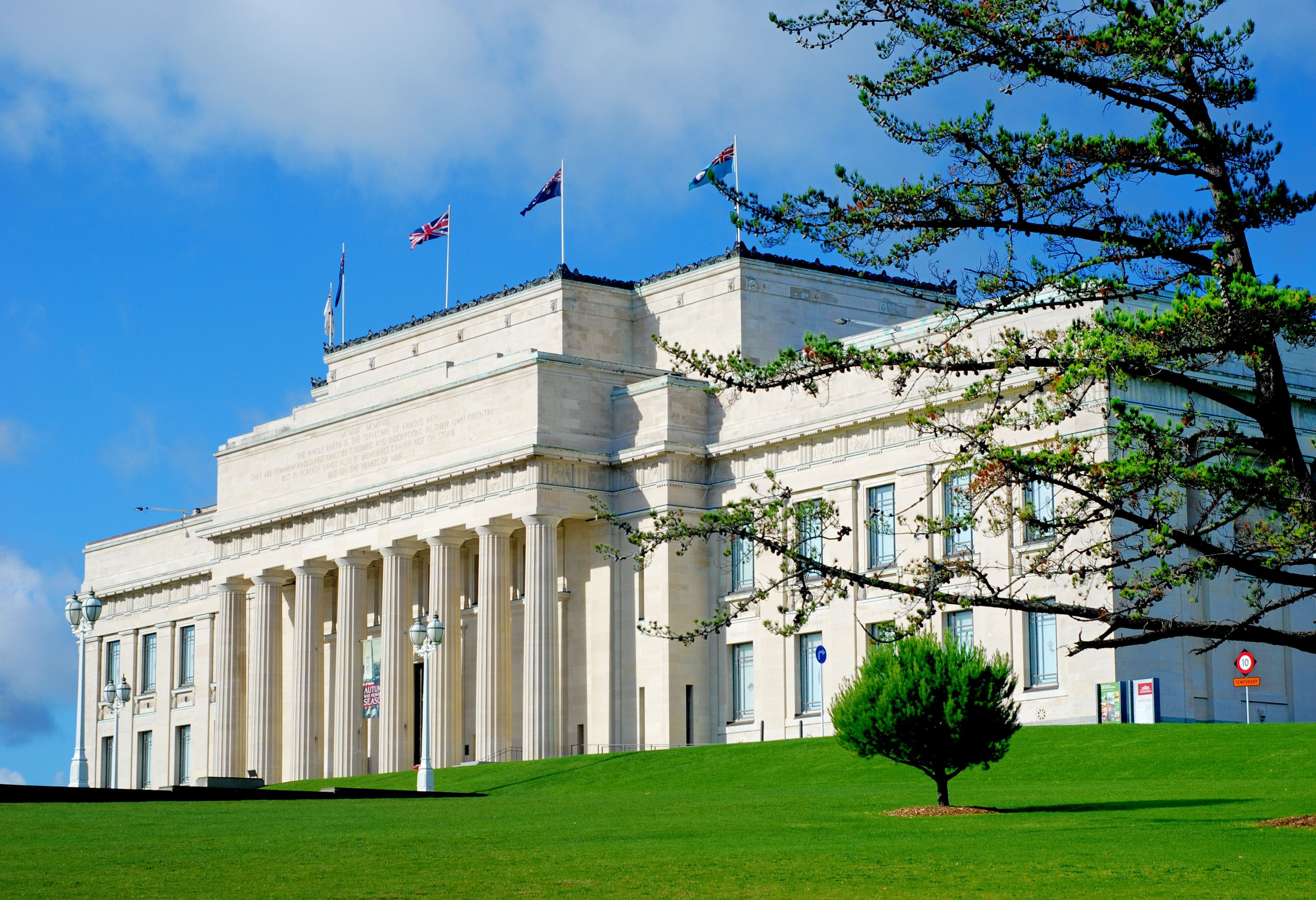 Auckland War Memorial Museum in Auckland Domain in Nieuw-Zeeland