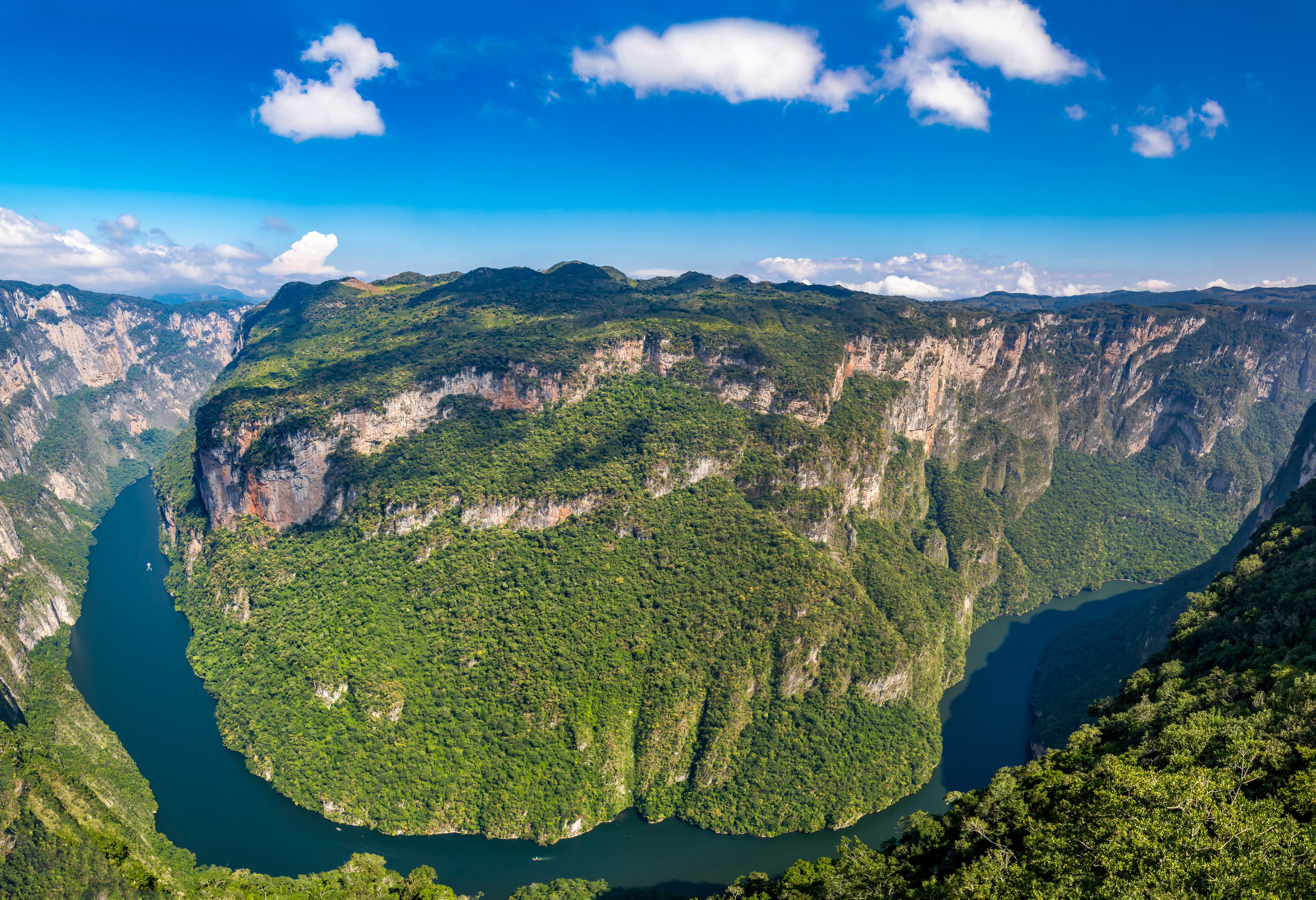 Sumidero Canyon bij Chiapa de Corzo in Mexico